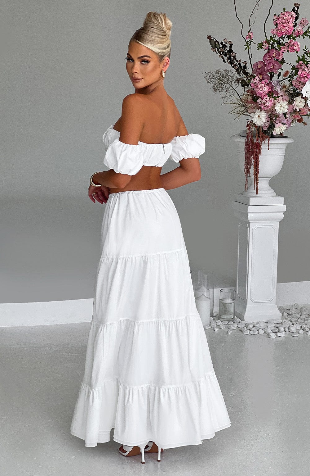 Carmen Maxi Skirt - Ivory Skirt Babyboo Fashion Premium Exclusive Design