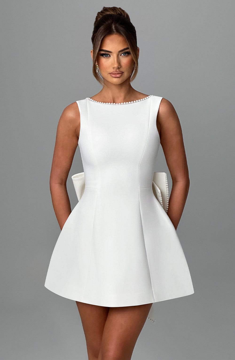 Carrie Mini Dress - Ivory Dress Babyboo Fashion Premium Exclusive Design