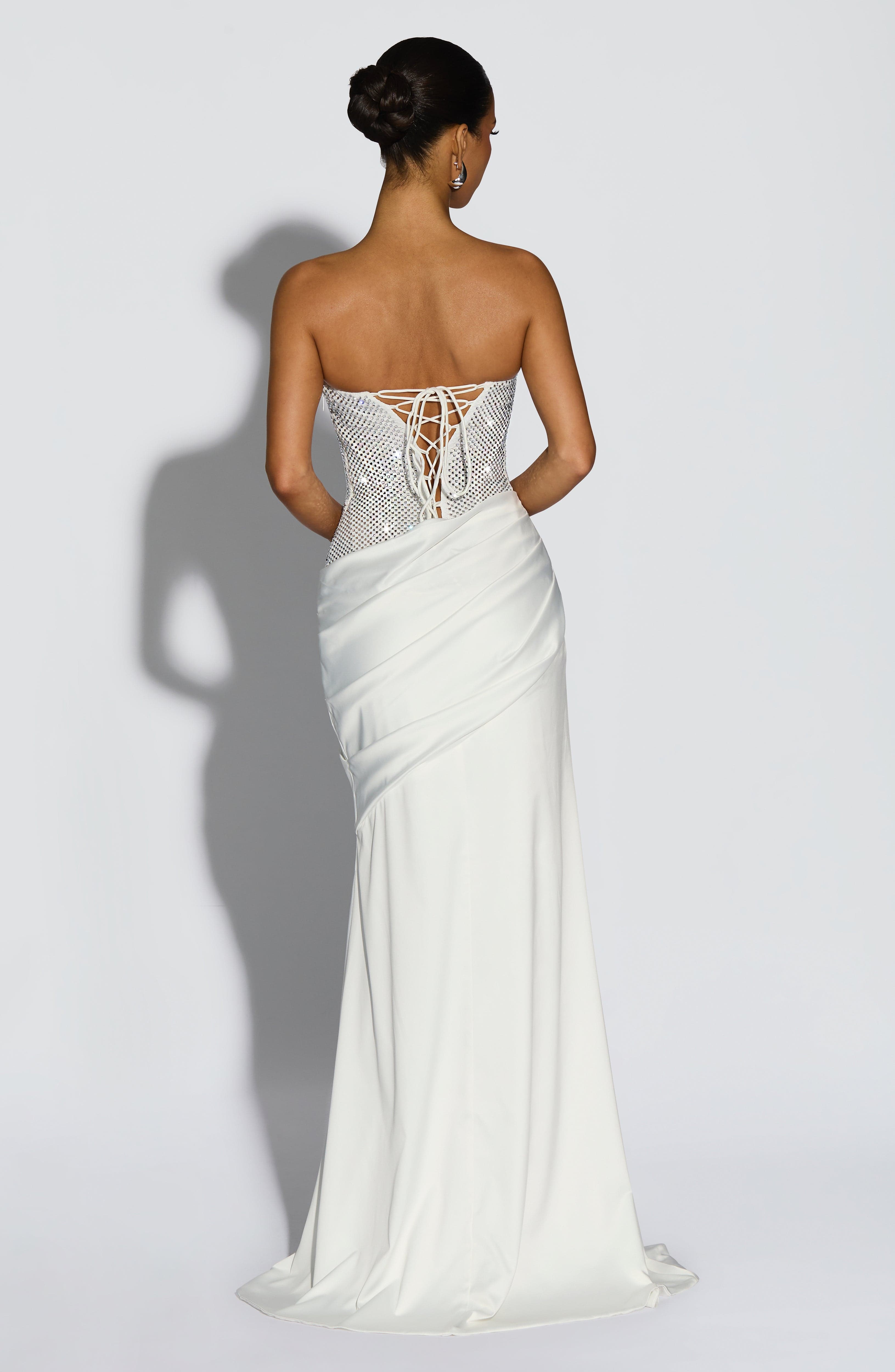 Celestia Maxi Dress - Ivory Dress Babyboo Fashion Premium Exclusive Design
