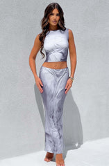 Charmayne Top - Grey Body Print Tops Babyboo Fashion Premium Exclusive Design