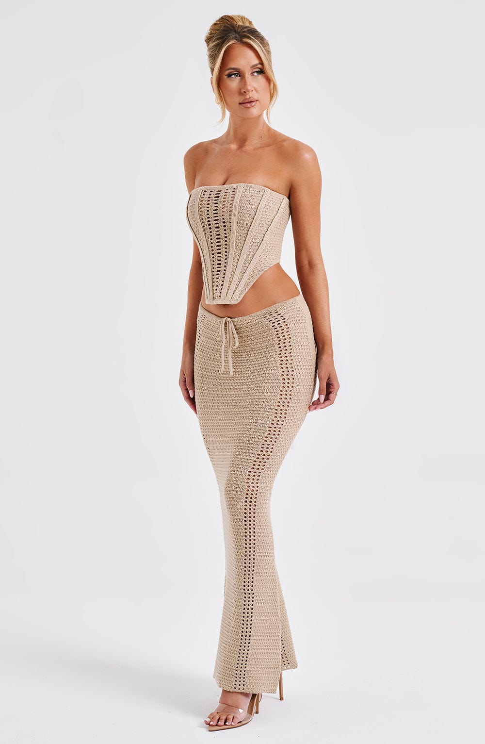 Chayenne Maxi Skirt - Beige Skirt Babyboo Fashion Premium Exclusive Design
