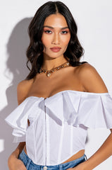 JULIETTE OFF THE SHOULDER BLOUSE WITH CORSET DETAIL