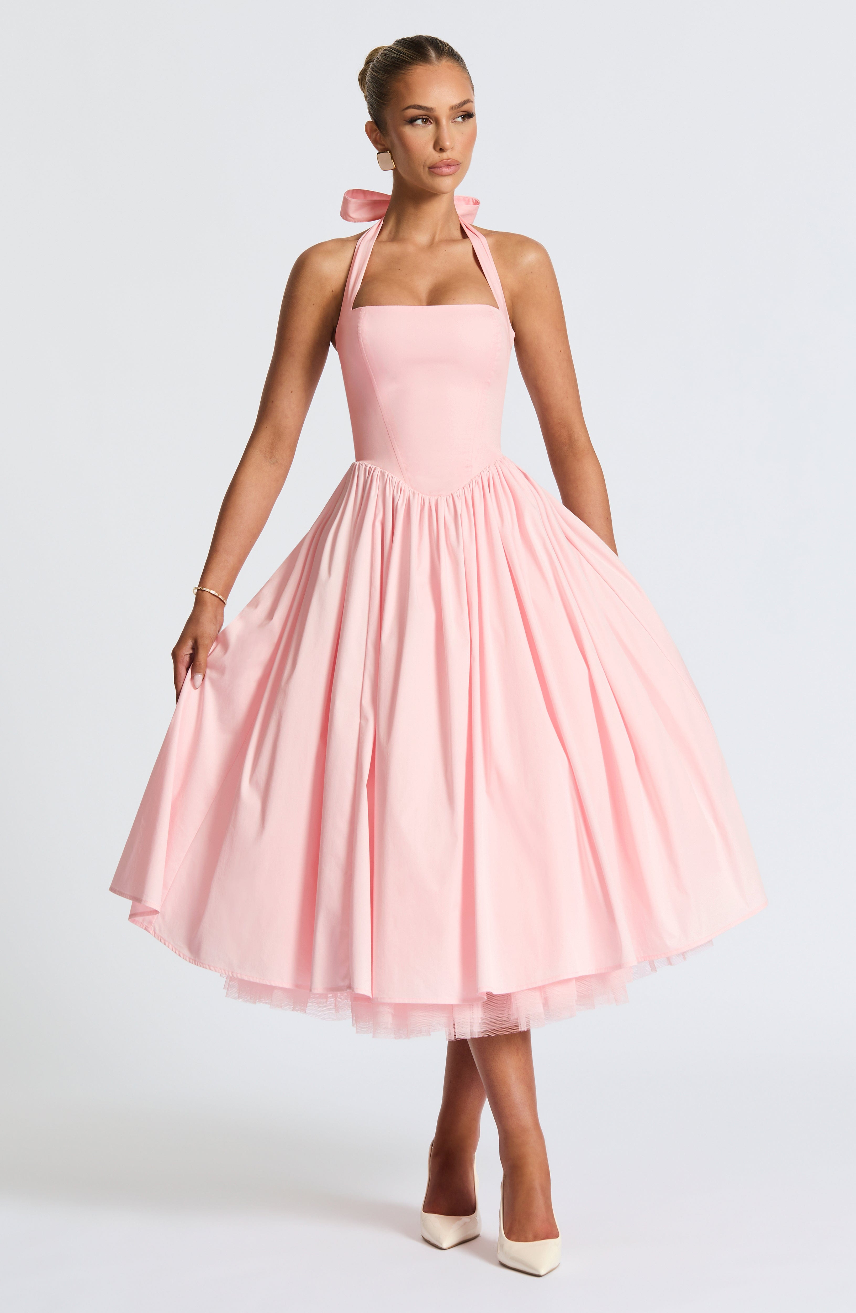 Cressida Midi Dress - Blush Dress XS Babyboo Fashion Premium Exclusive Design