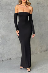 Daphne Maxi Dress - Jet Black Dress Babyboo Fashion Premium Exclusive Design