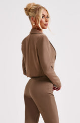 Darci Cropped Blazer - Mocha Jackets Babyboo Fashion Premium Exclusive Design