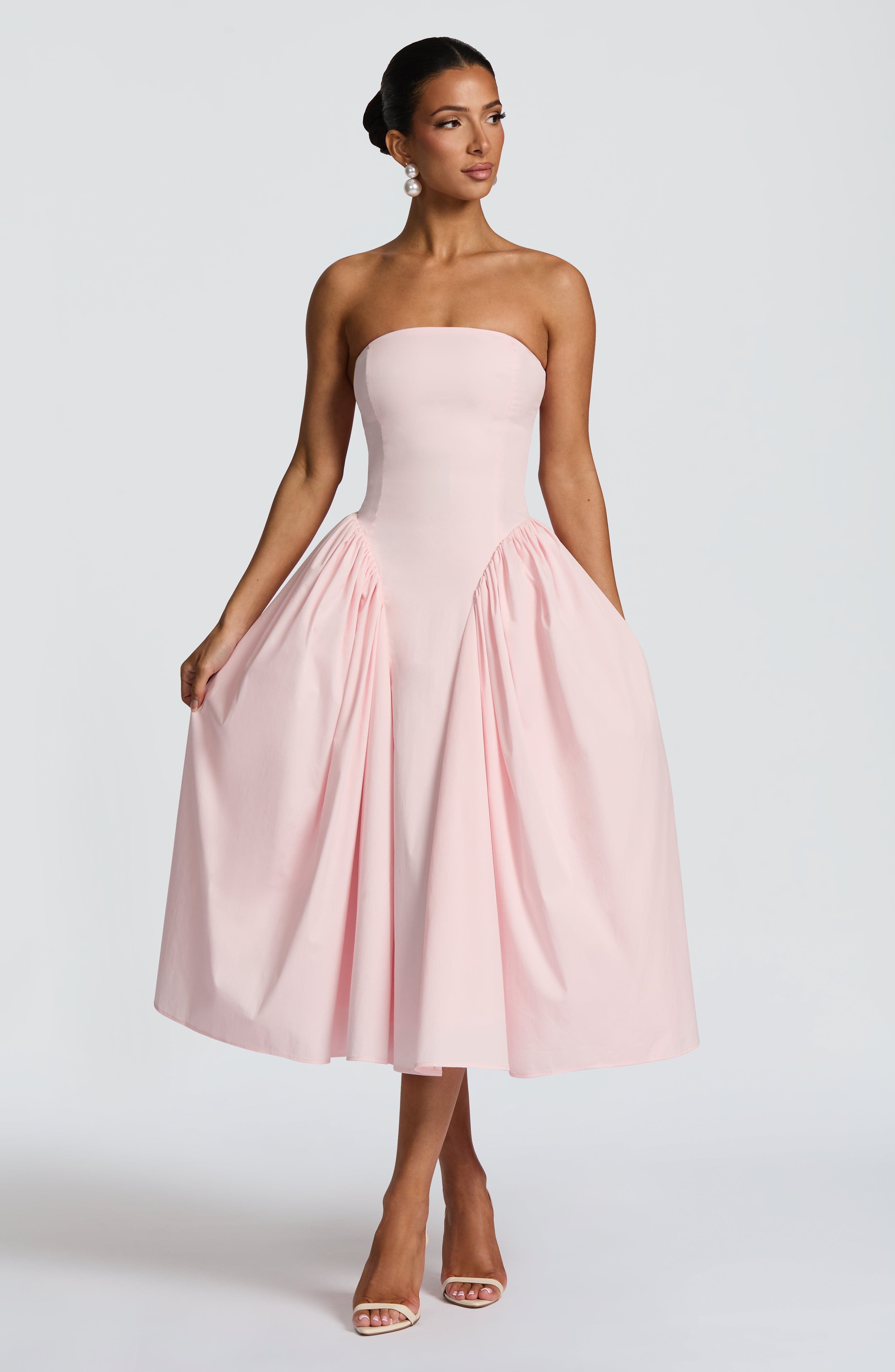 Darla Midi Dress - Blush Dress Babyboo Fashion Premium Exclusive Design