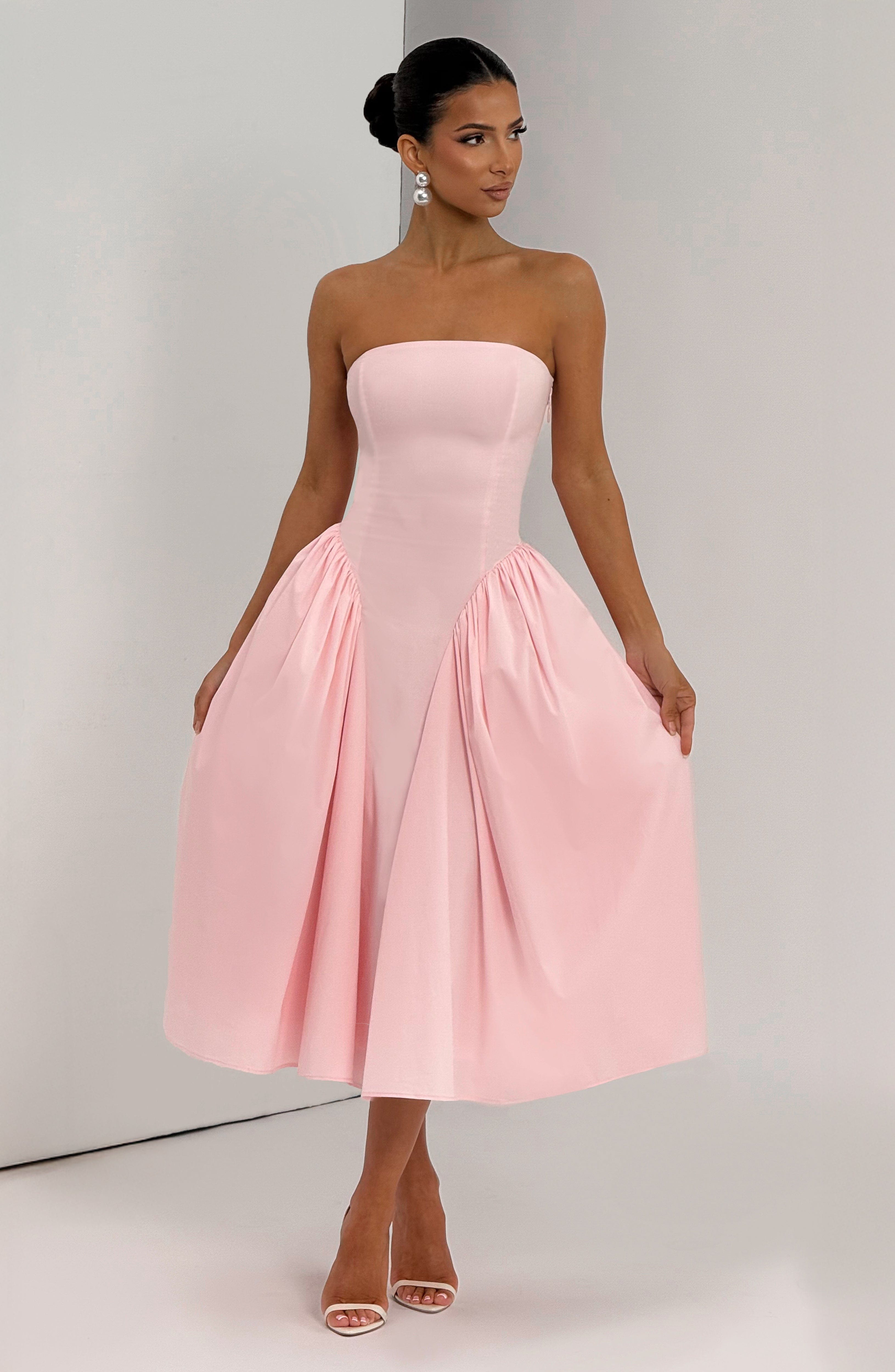 Darla Midi Dress - Blush Dress Babyboo Fashion Premium Exclusive Design