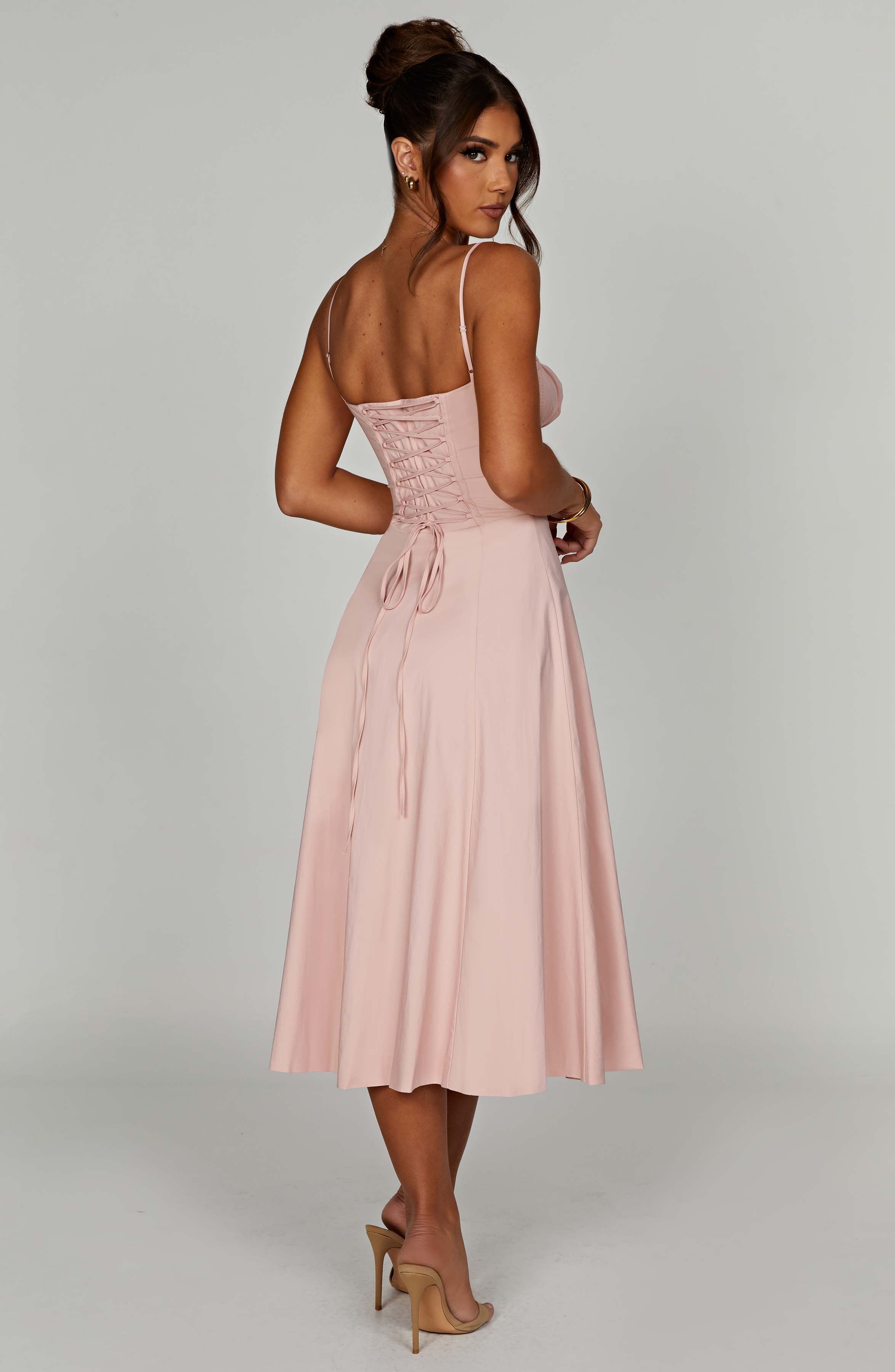 Deanna Midi Dress - Blush Dress Babyboo Fashion Premium Exclusive Design