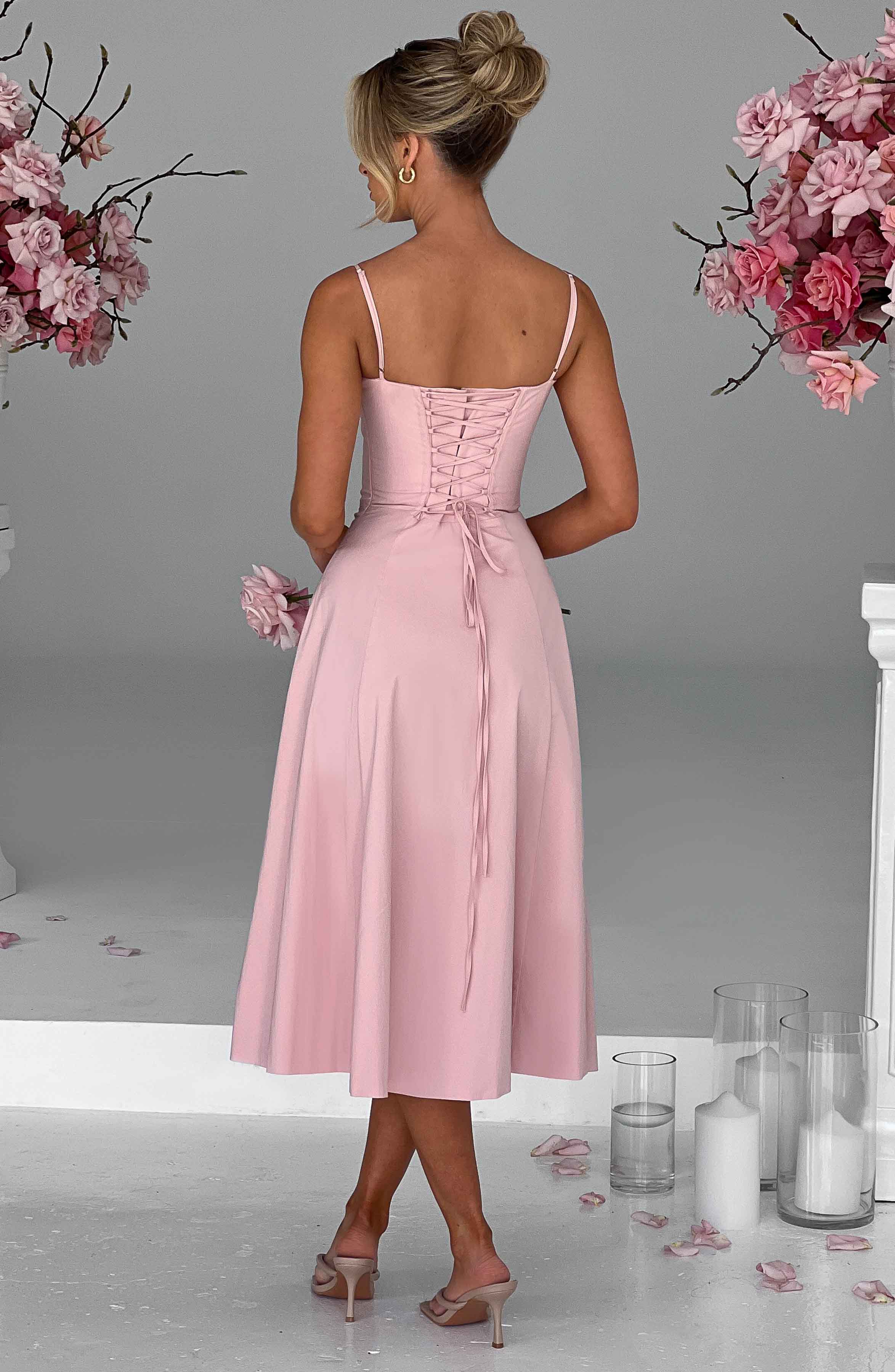 Deanna Midi Dress - Blush Dress Babyboo Fashion Premium Exclusive Design