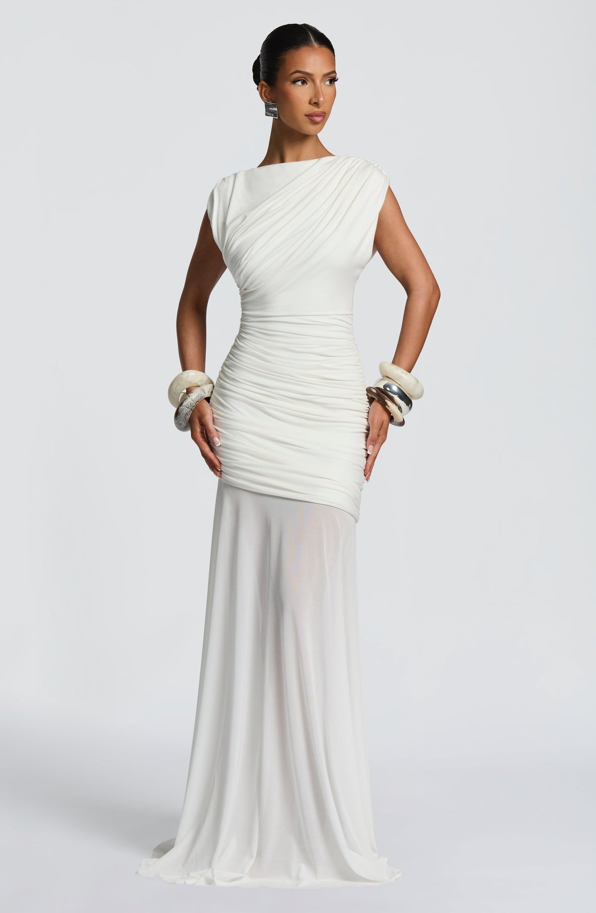 Demelza Maxi Dress - Ivory Dress Babyboo Fashion Premium Exclusive Design