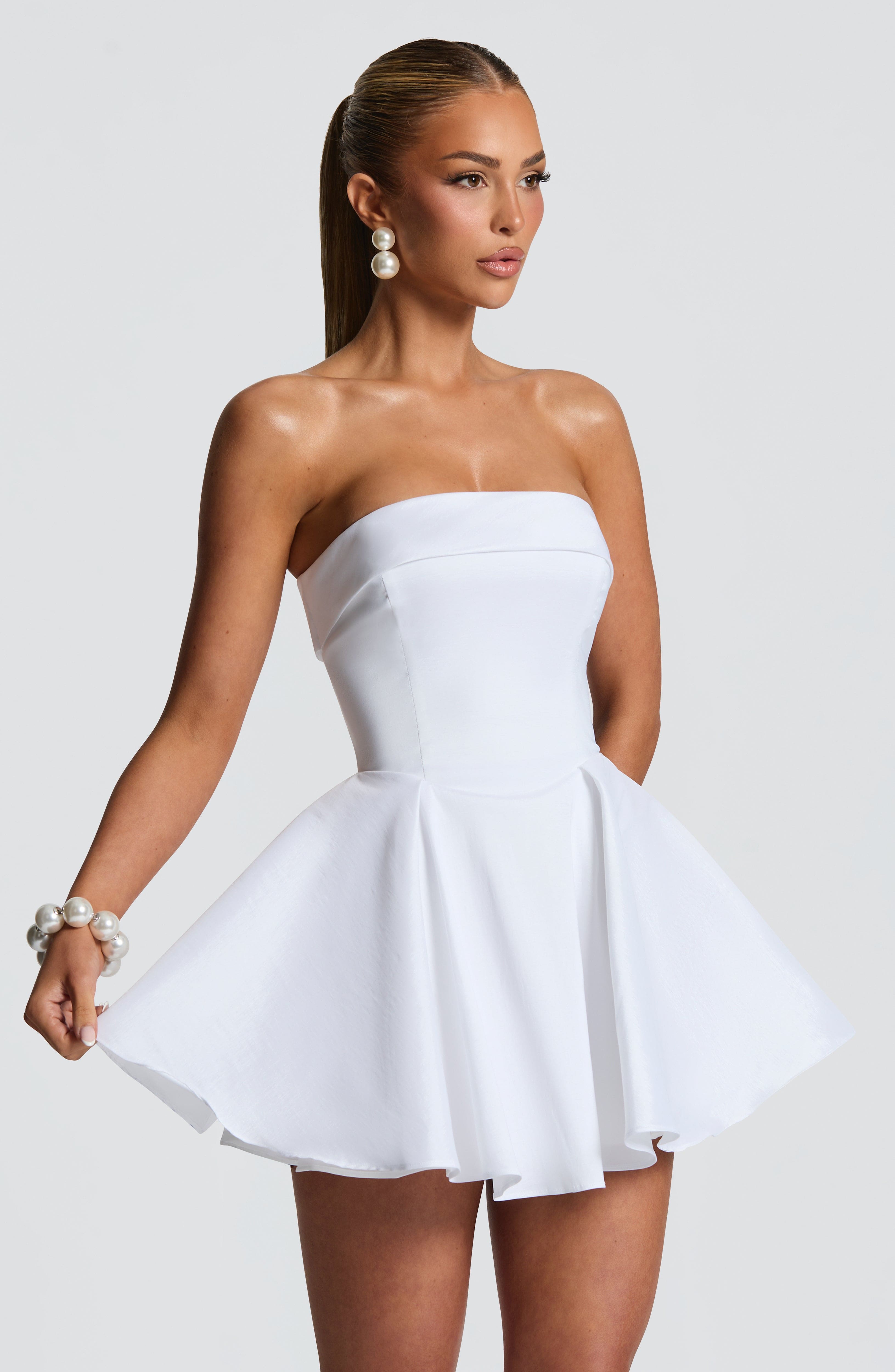 Dionne Mini Dress - Ivory Dress Babyboo Fashion Premium Exclusive Design