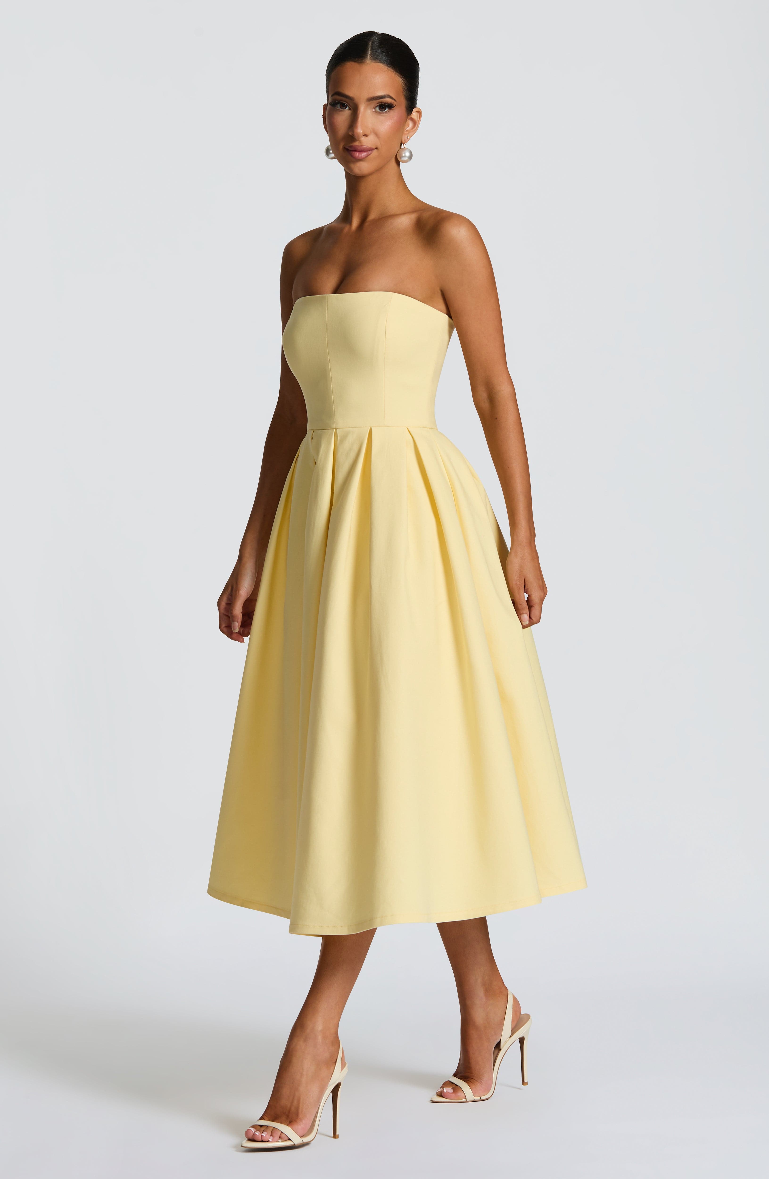 Edith Midi Dress - Lemon Dress Babyboo Fashion Premium Exclusive Design