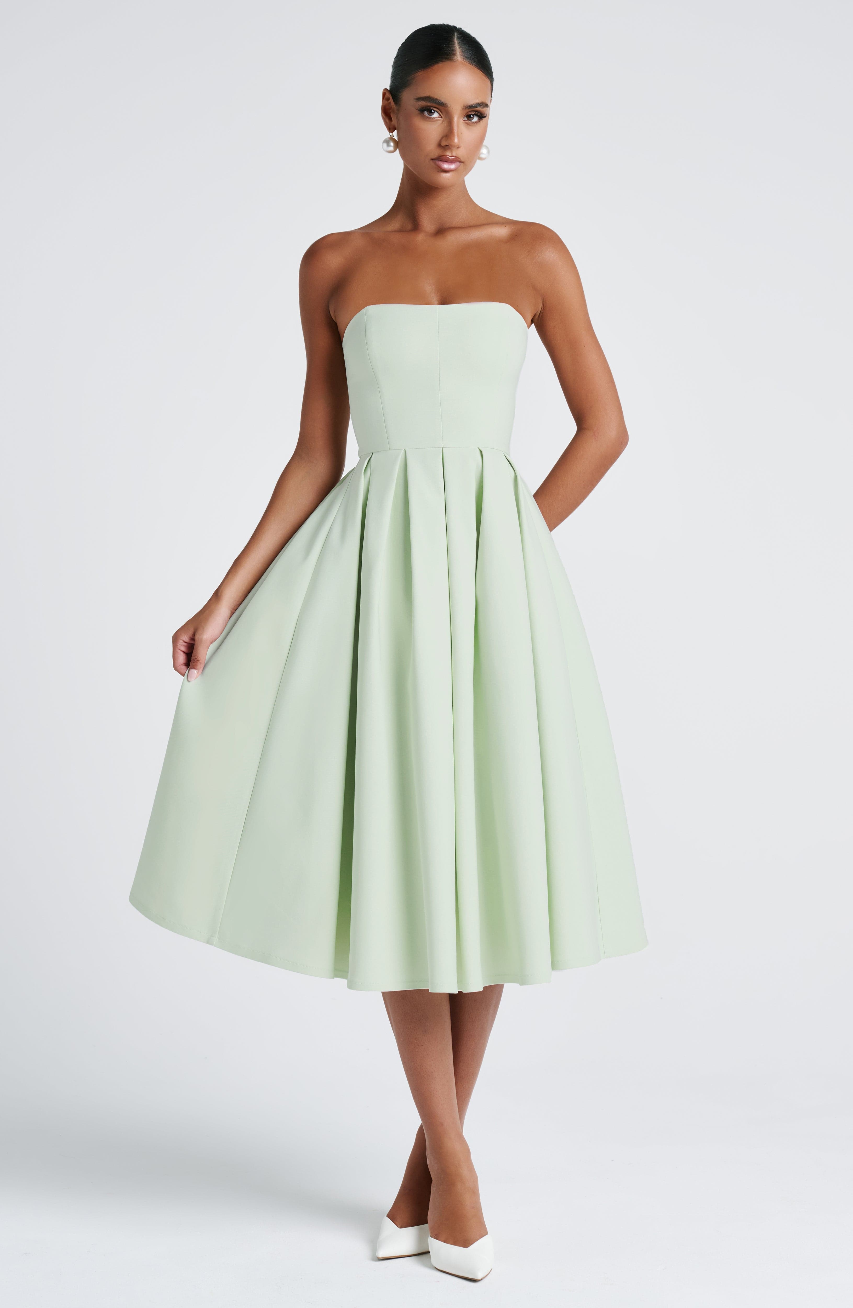 Edith Midi Dress - Mint Dress Babyboo Fashion Premium Exclusive Design