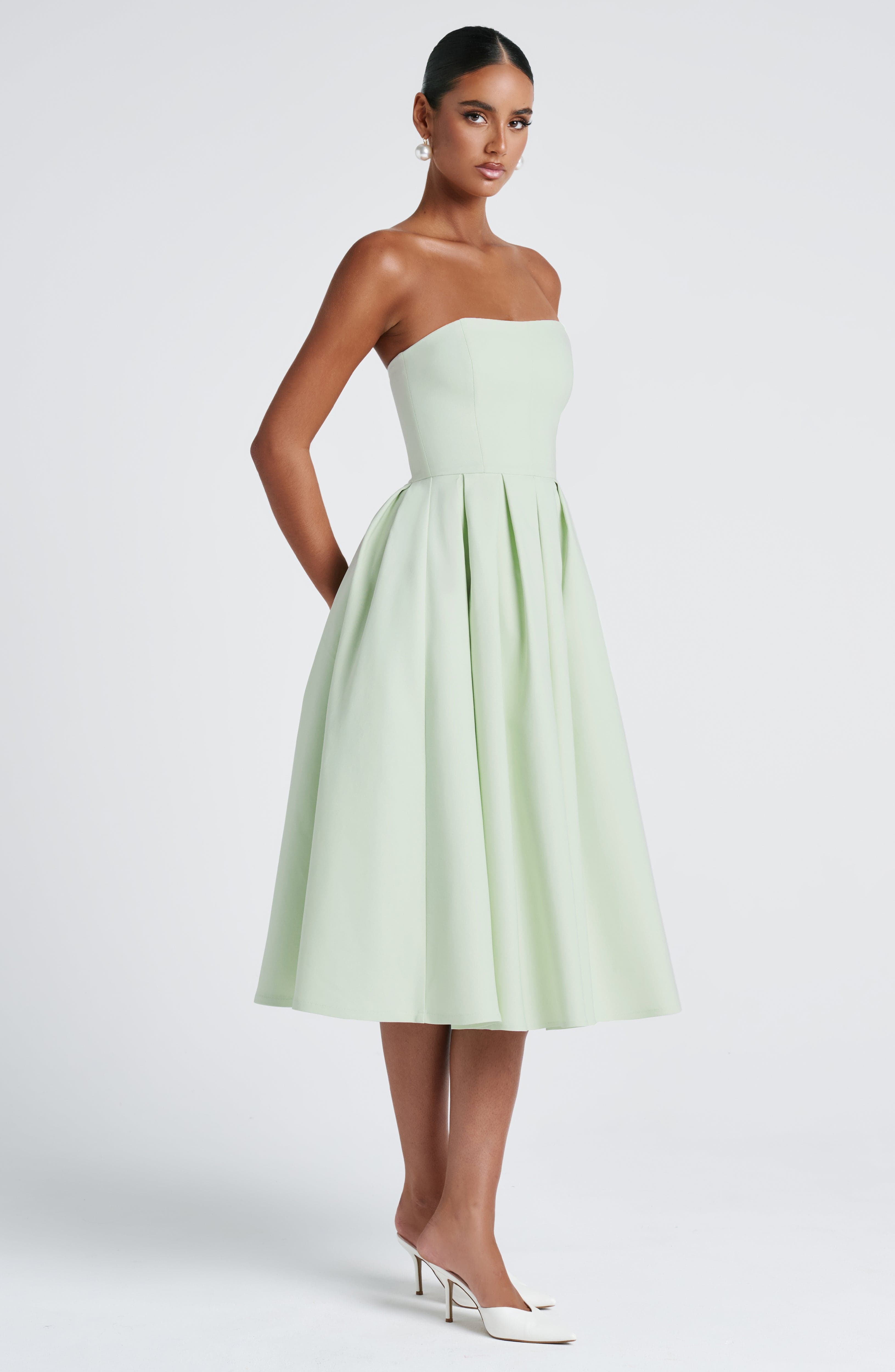Edith Midi Dress - Mint Dress Babyboo Fashion Premium Exclusive Design
