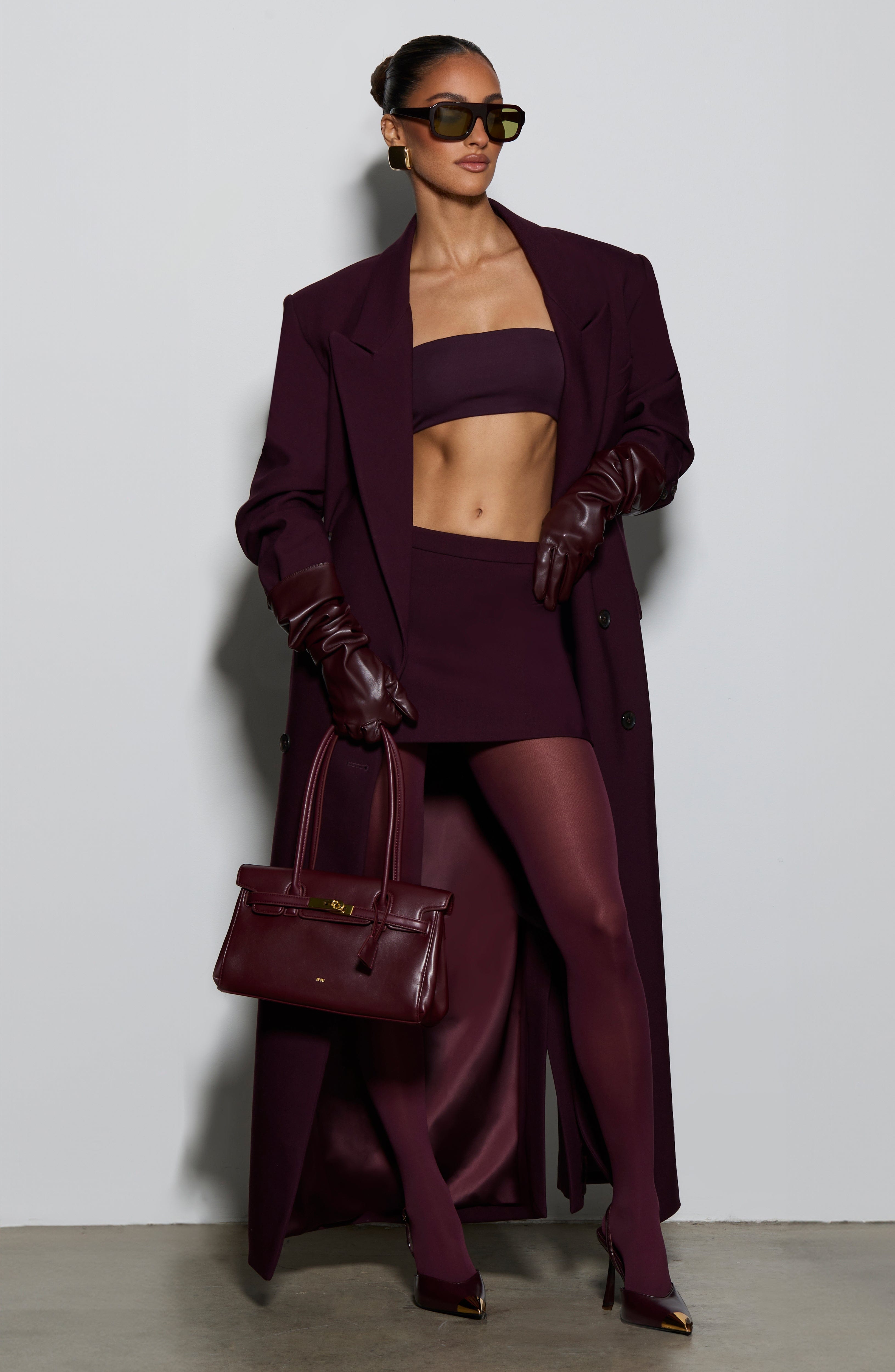 Edna Mini Skirt - Plum Skirt Babyboo Fashion Premium Exclusive Design