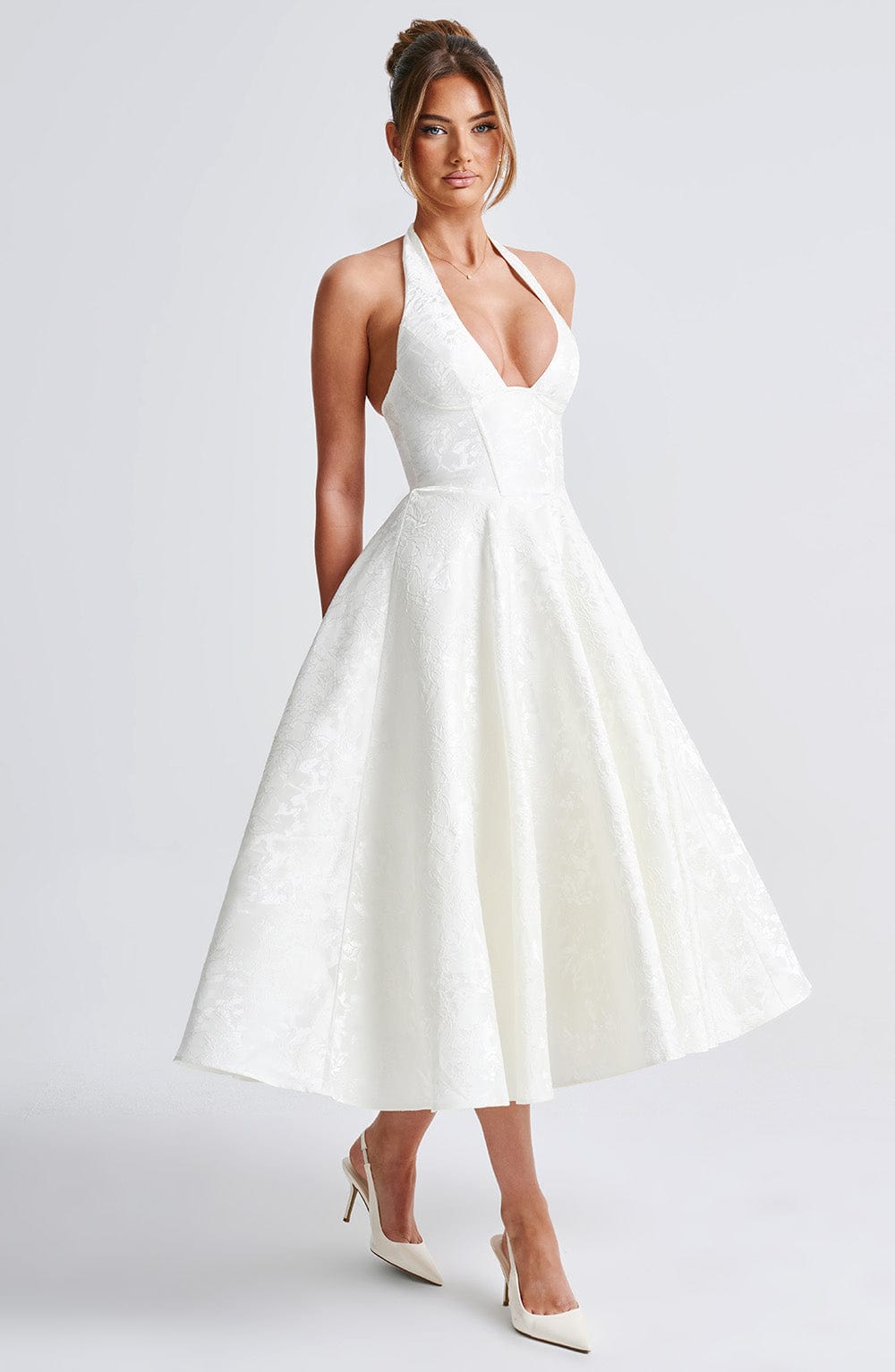 Effie Midi Dress - Ivory Dress Babyboo Fashion Premium Exclusive Design