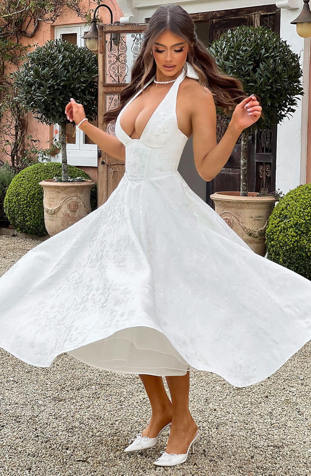 Effie Midi Dress - Ivory Dress Babyboo Fashion Premium Exclusive Design