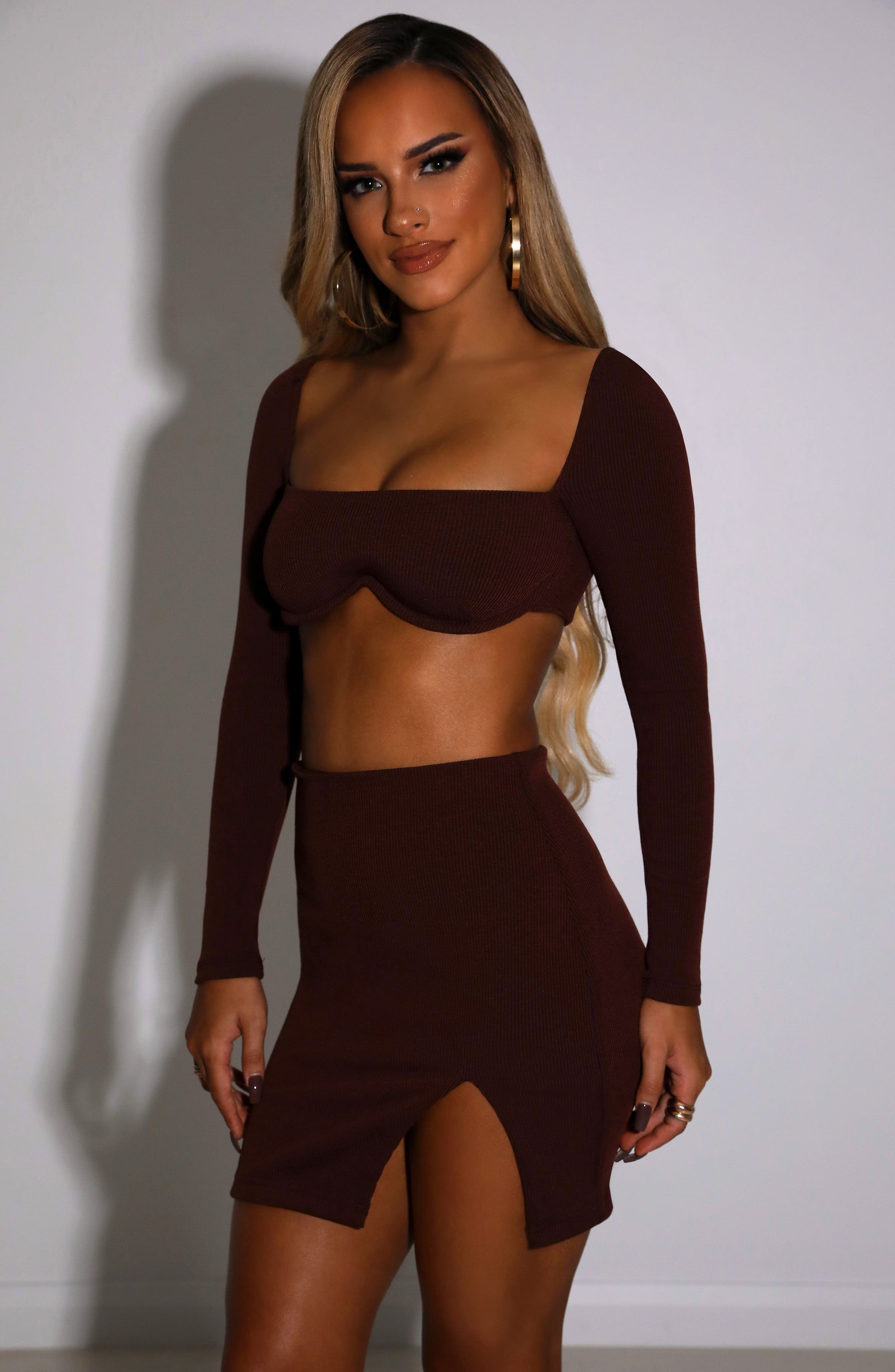 Eliza Mini Skirt - Chocolate Babyboo Fashion Premium Exclusive Design
