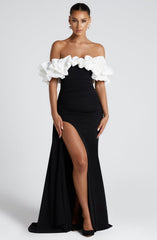 Elsie Maxi Dress - Black/White Dress Babyboo Fashion Premium Exclusive Design