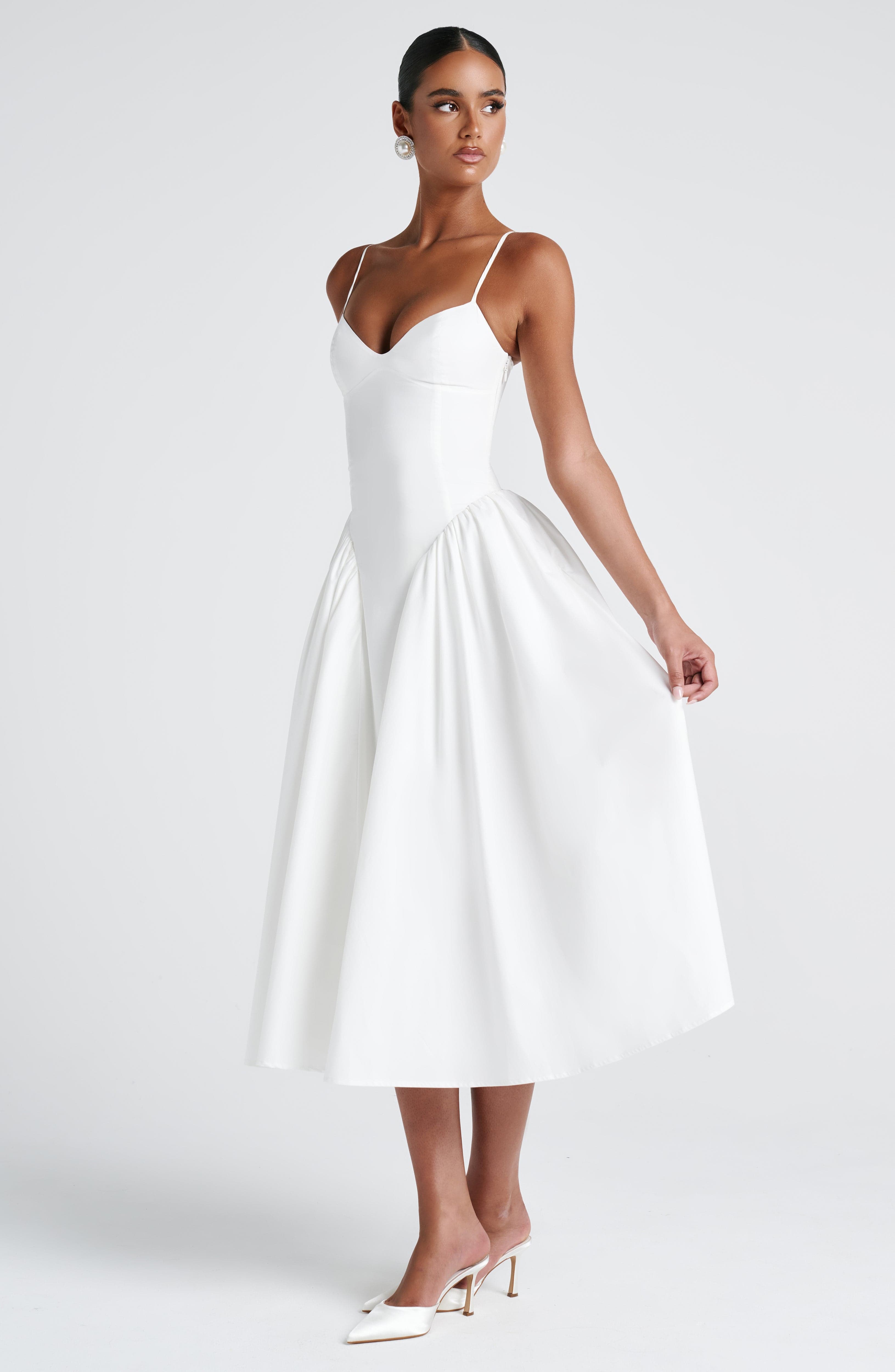 Emerson Midi Dress - Ivory Dress Babyboo Fashion Premium Exclusive Design