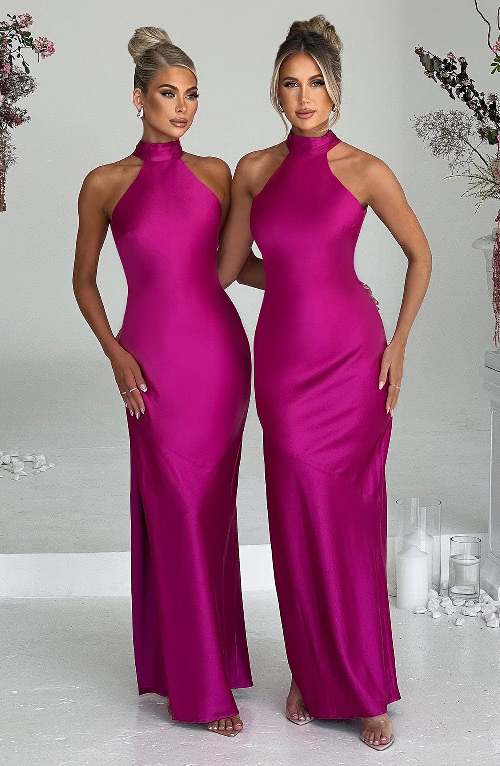 Etta Maxi Dress - Hot Pink Dress Babyboo Fashion Premium Exclusive Design