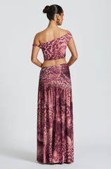 Eva Top - Magenta Orchid Print Top Babyboo Fashion Premium Exclusive Design