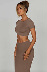 Eve Top - Mocha Tops Babyboo Fashion Premium Exclusive Design