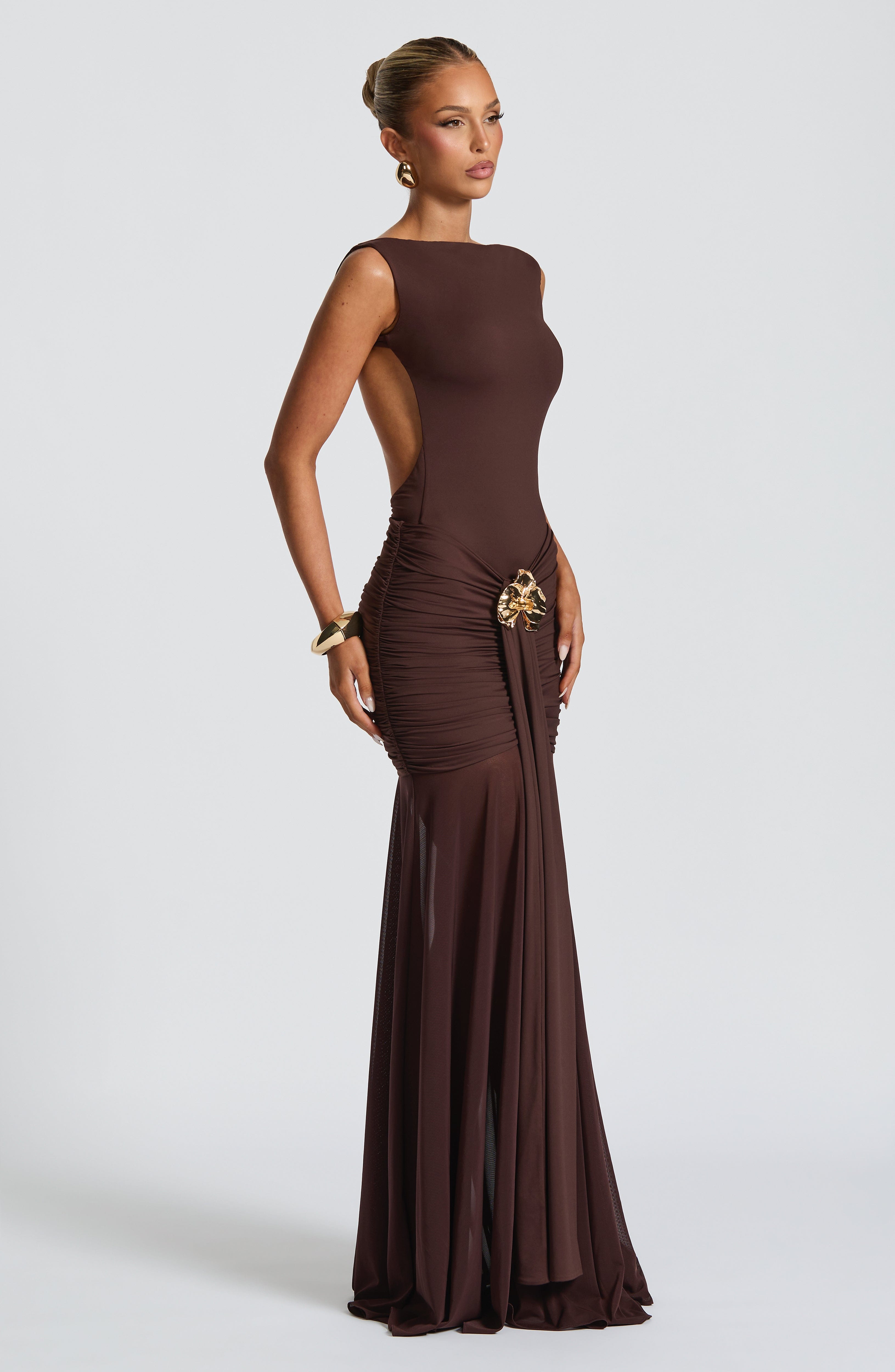 Fae Maxi Skirt - Plum Brown Skirt Babyboo Fashion Premium Exclusive Design