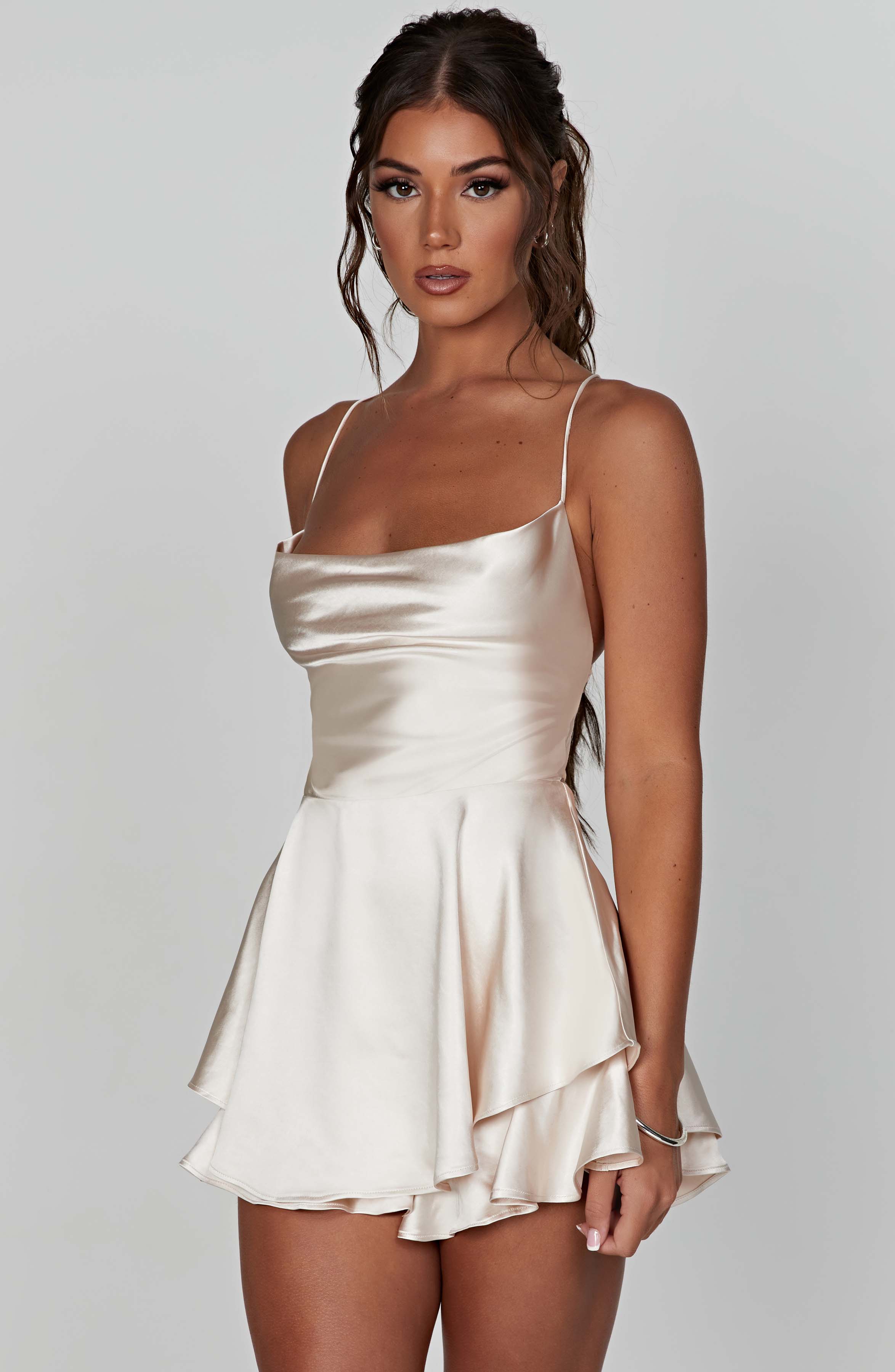 Florence Playsuit - Champagne Playsuit Babyboo Fashion Premium Exclusive Design