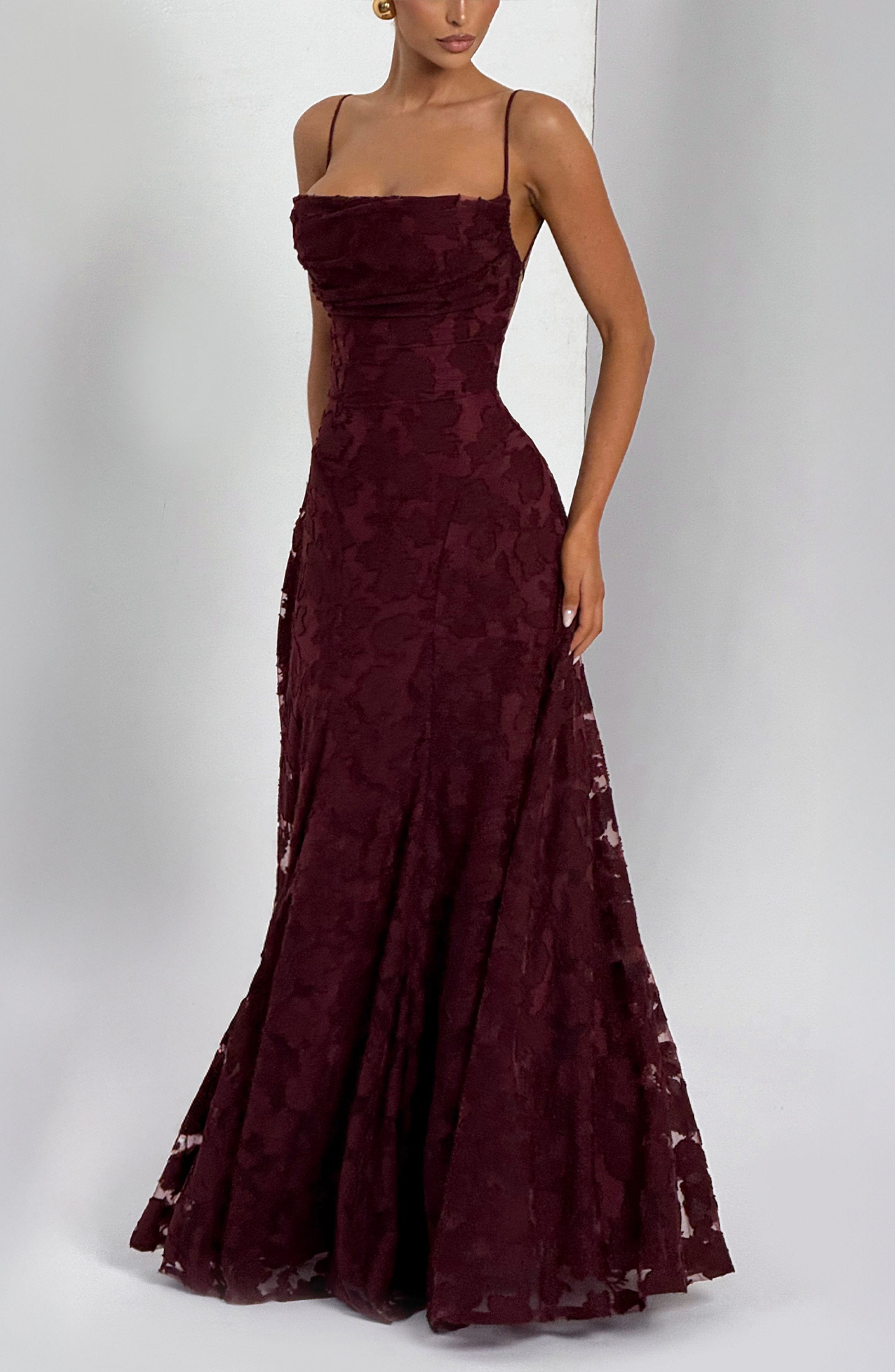 Francis Maxi Dress - Cherry Lacquer Dress Babyboo Fashion Premium Exclusive Design