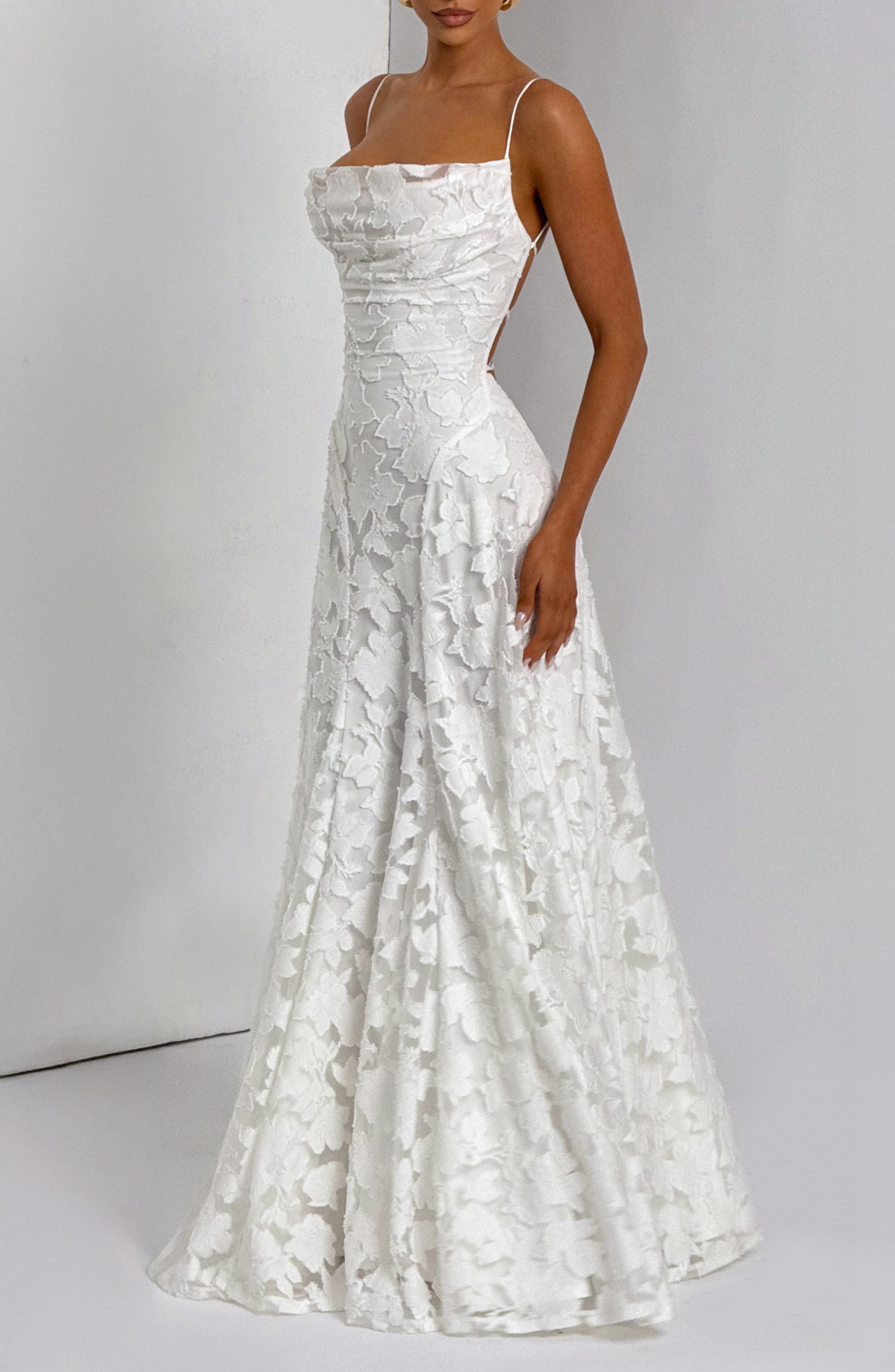 Francis Maxi Dress - Ivory Dress Babyboo Fashion Premium Exclusive Design