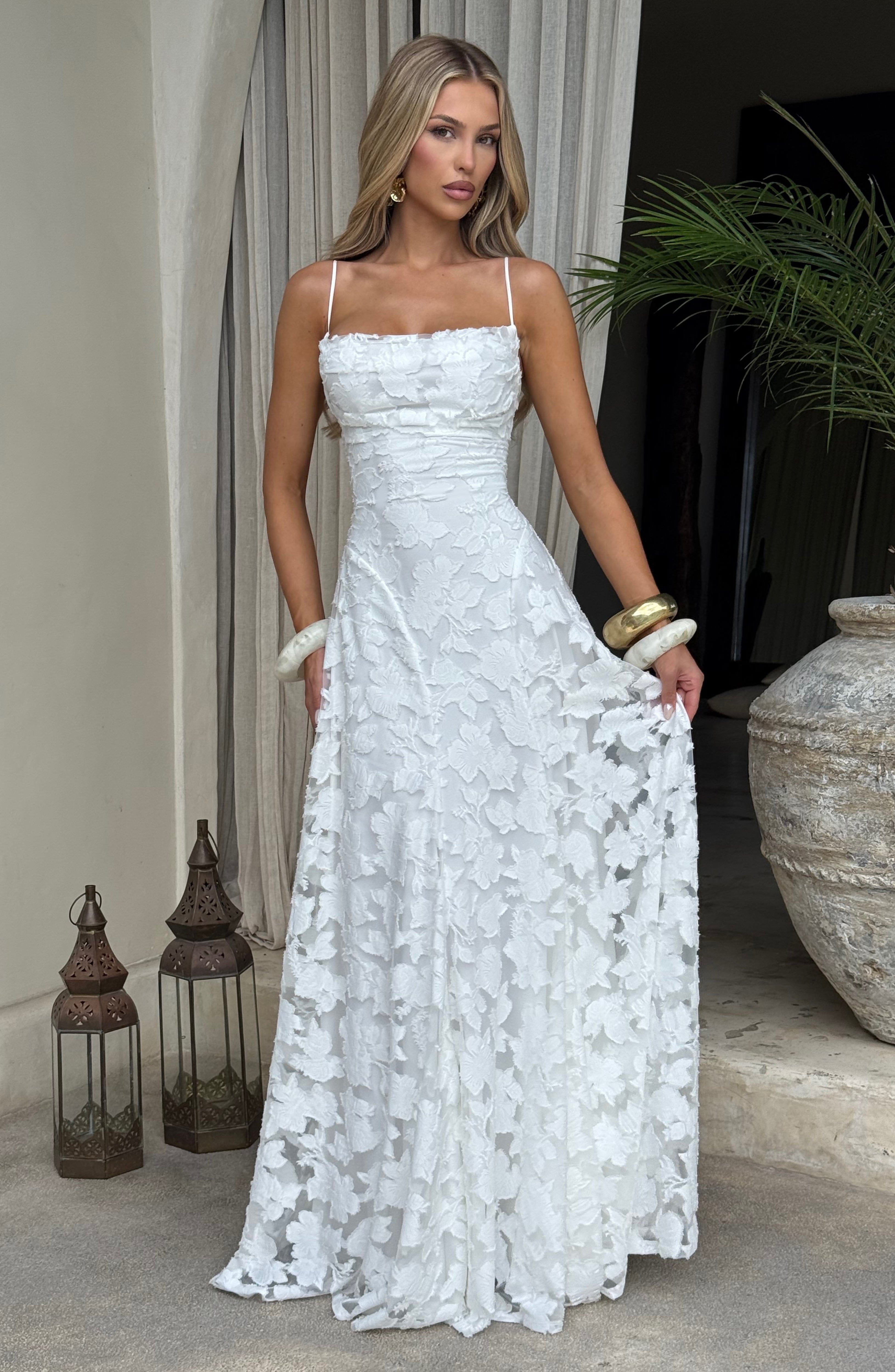 Francis Maxi Dress - Ivory Dress Babyboo Fashion Premium Exclusive Design