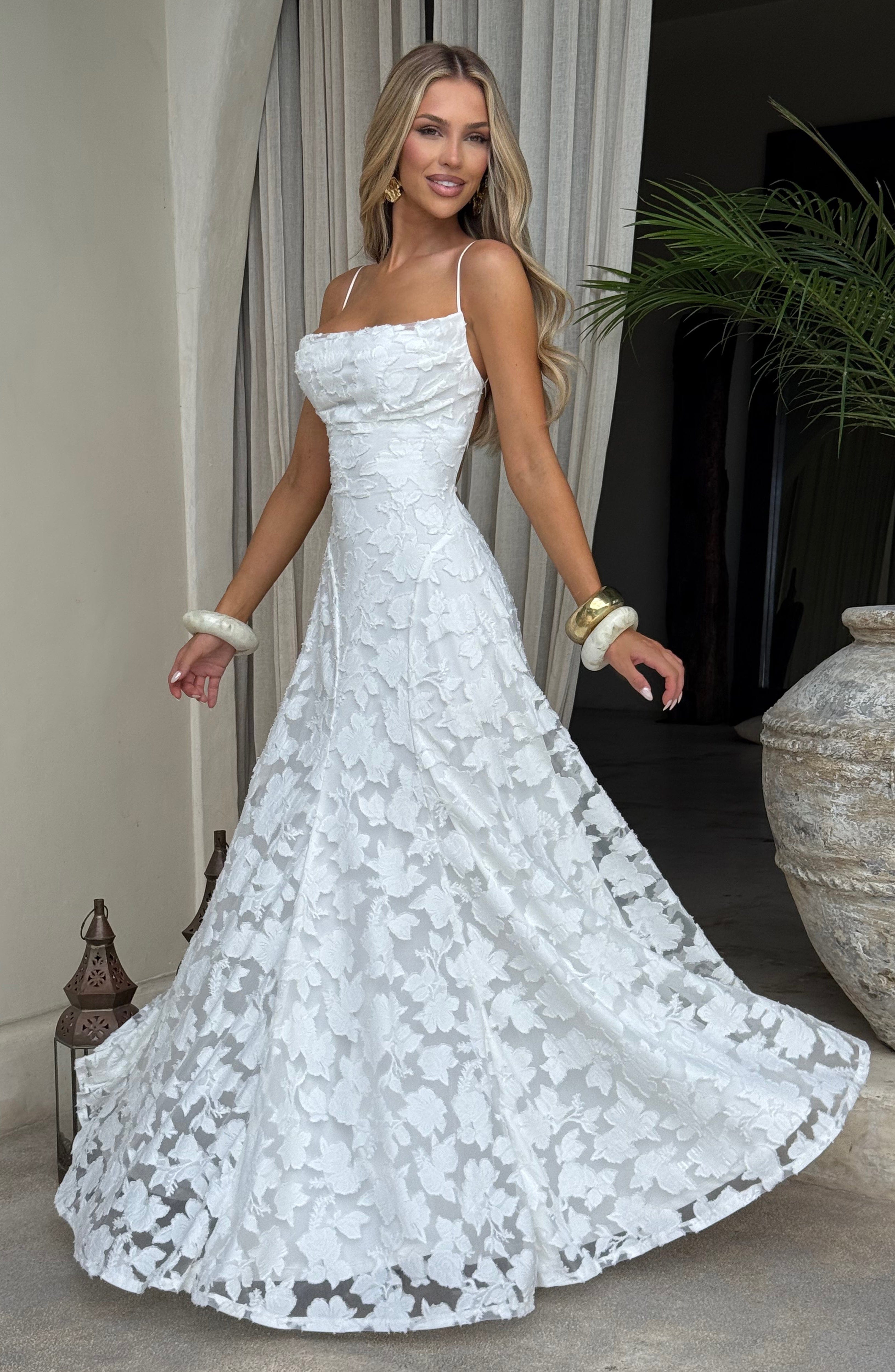Francis Maxi Dress - Ivory Dress Babyboo Fashion Premium Exclusive Design