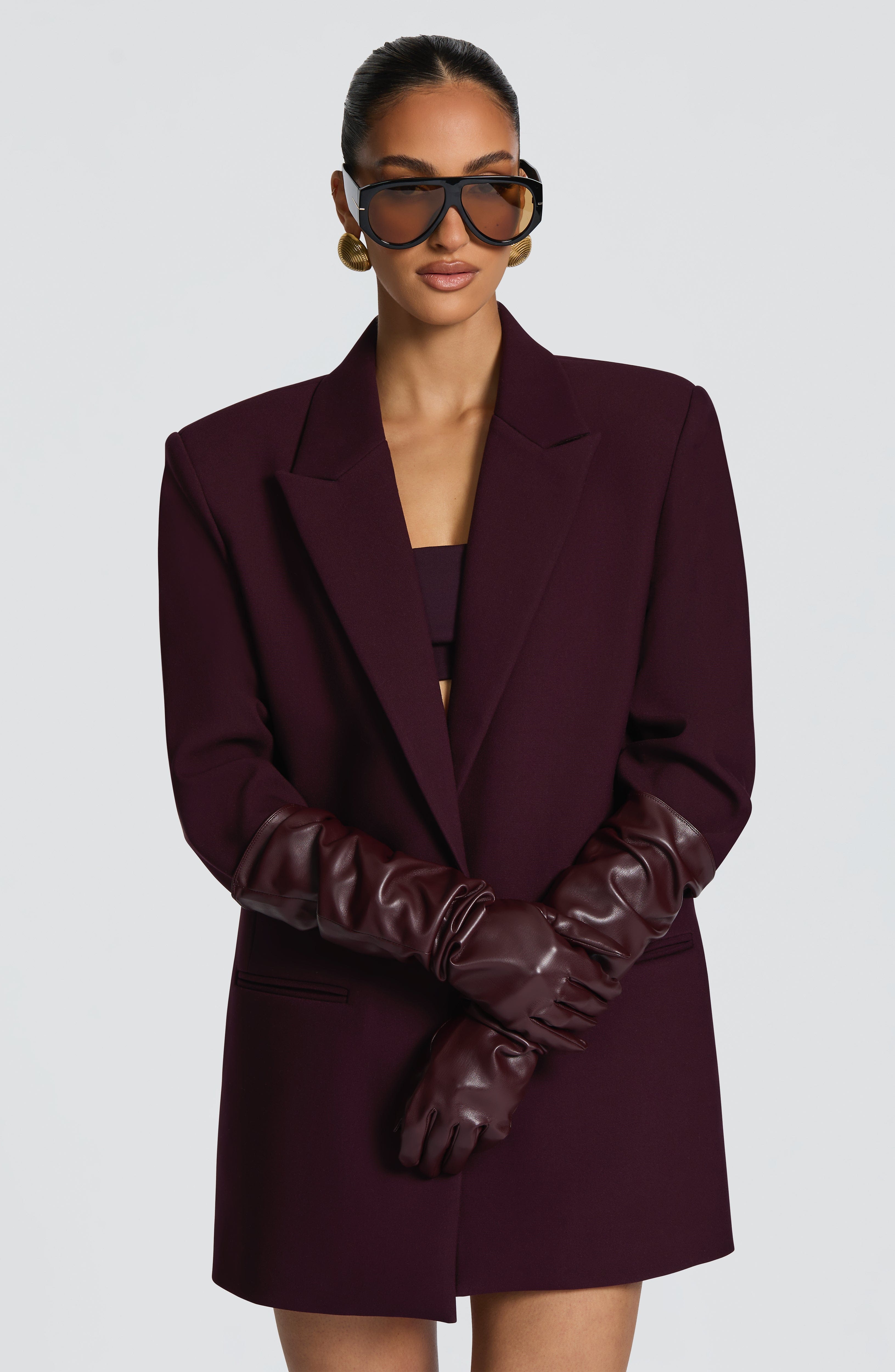 Frankie Gloves - Plum Accessories Babyboo Fashion Premium Exclusive Design