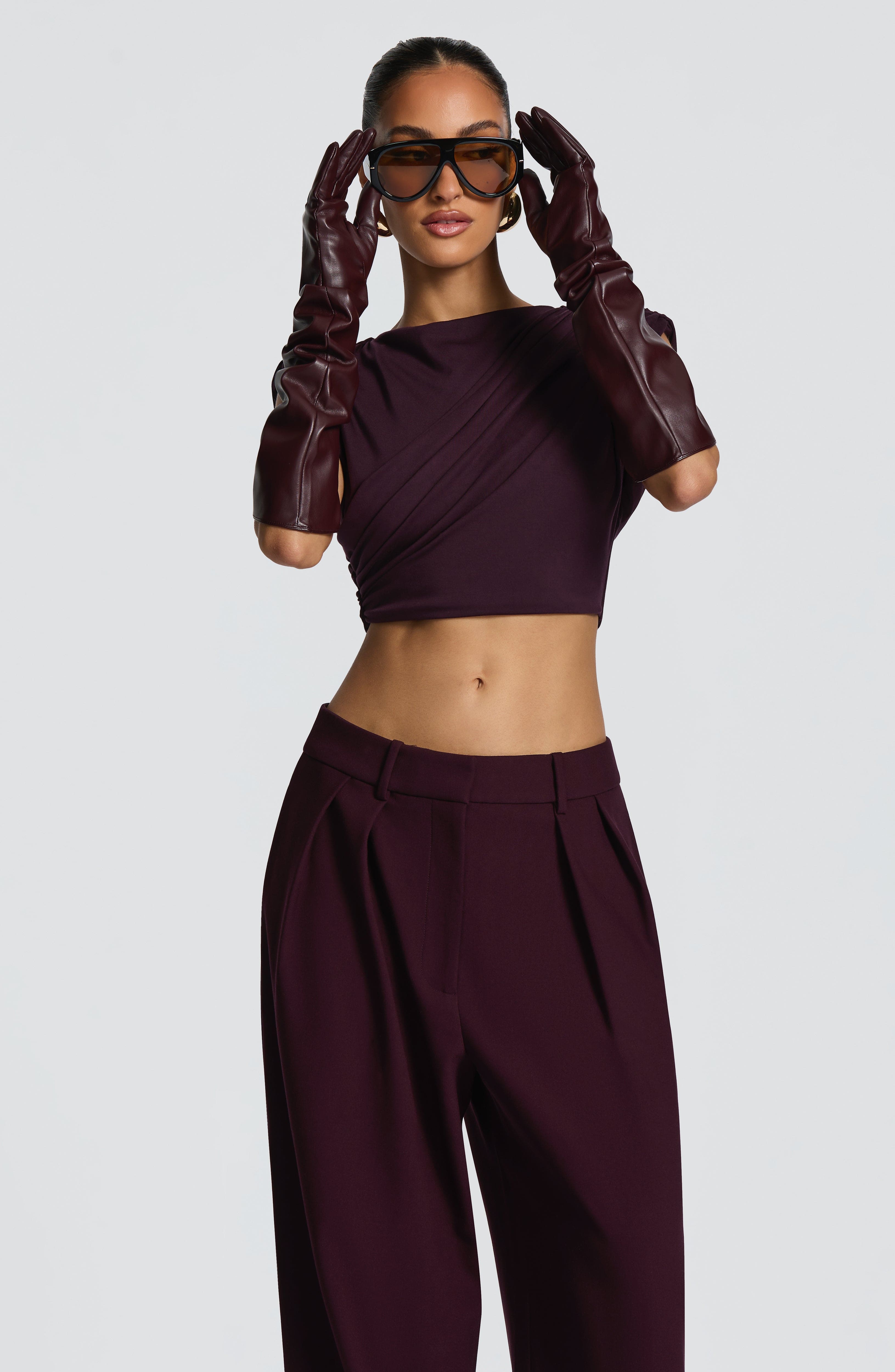 Frankie Gloves - Plum Accessories Babyboo Fashion Premium Exclusive Design