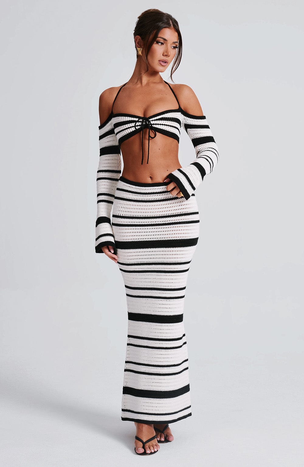 Georgia Top - Black/White Tops Babyboo Fashion Premium Exclusive Design