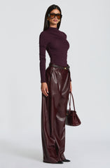Glenda Pants - Plum Pants Babyboo Fashion Premium Exclusive Design