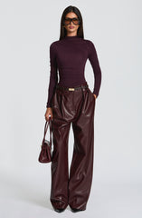 Glenda Pants - Plum Pants XS Babyboo Fashion Premium Exclusive Design