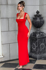 Helena Maxi Dress - Red Dress Babyboo Fashion Premium Exclusive Design