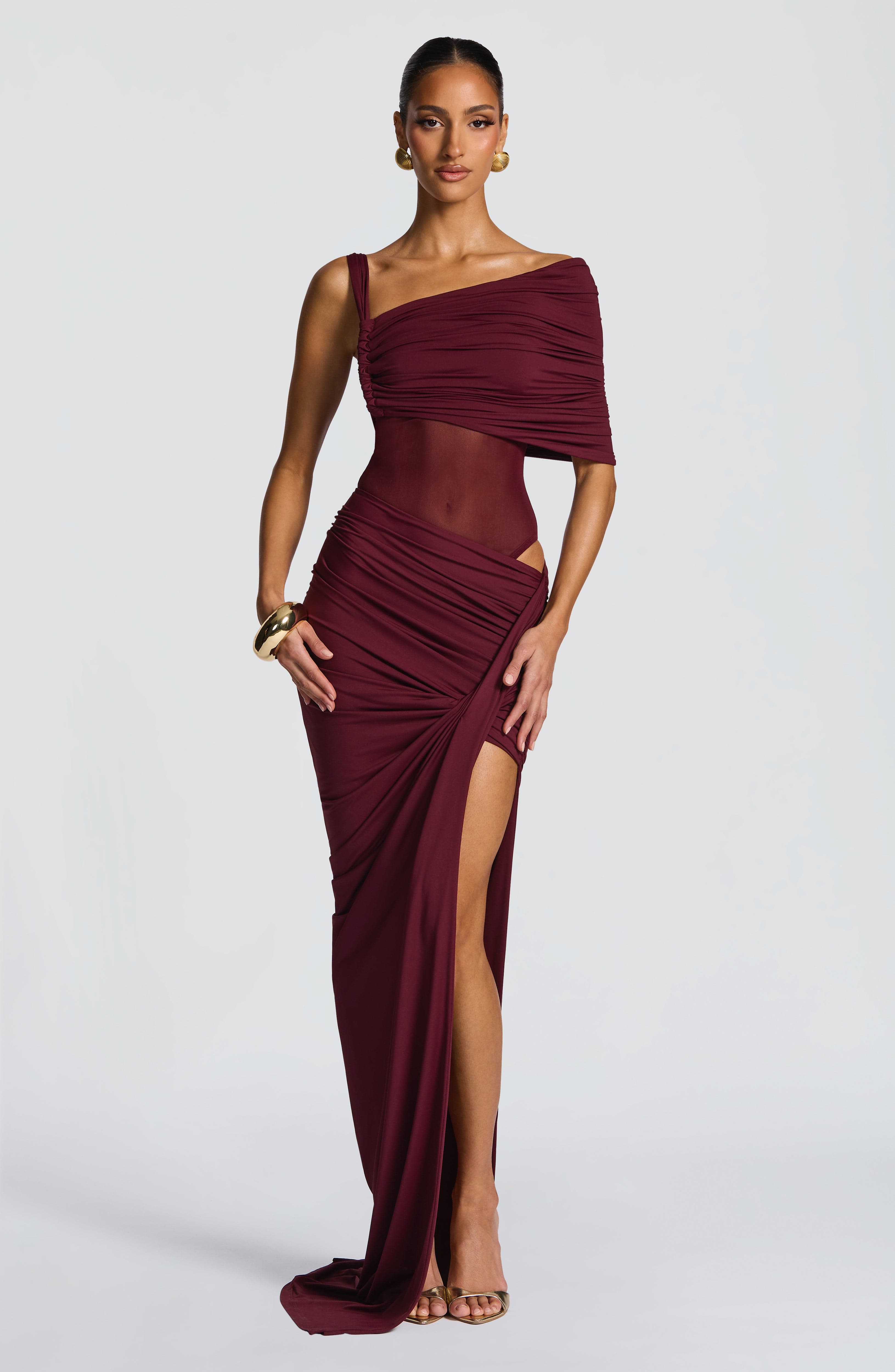 Henrietta Maxi Skirt - Cherry Lacquer Skirt Babyboo Fashion Premium Exclusive Design
