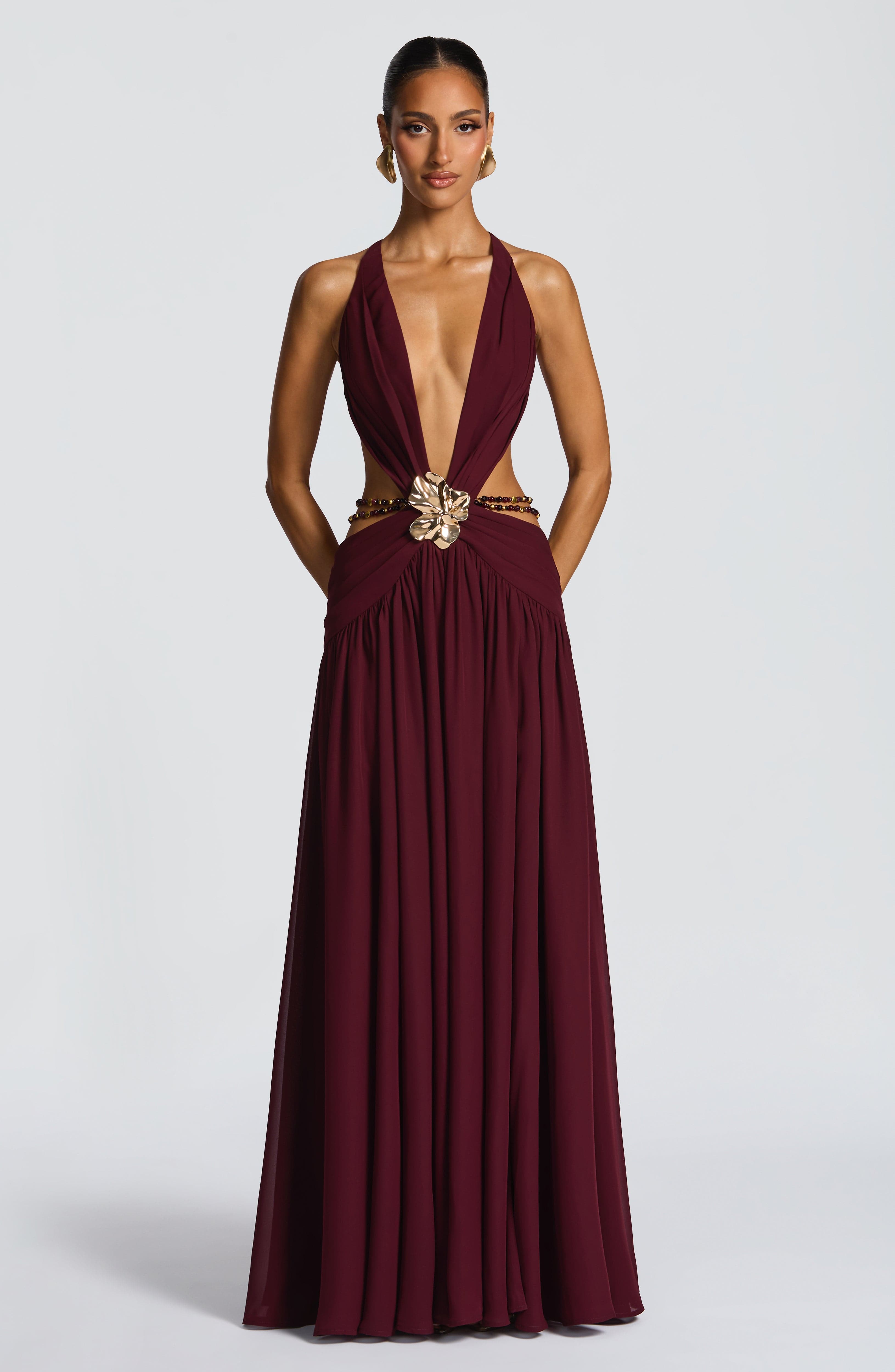 Indianna Maxi Dress - Cherry Lacquer Dress Babyboo Fashion Premium Exclusive Design