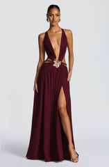 Indianna Maxi Dress - Cherry Lacquer Dress Babyboo Fashion Premium Exclusive Design