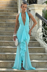 Janessa Maxi Dress - Aqua Dress Babyboo Fashion Premium Exclusive Design
