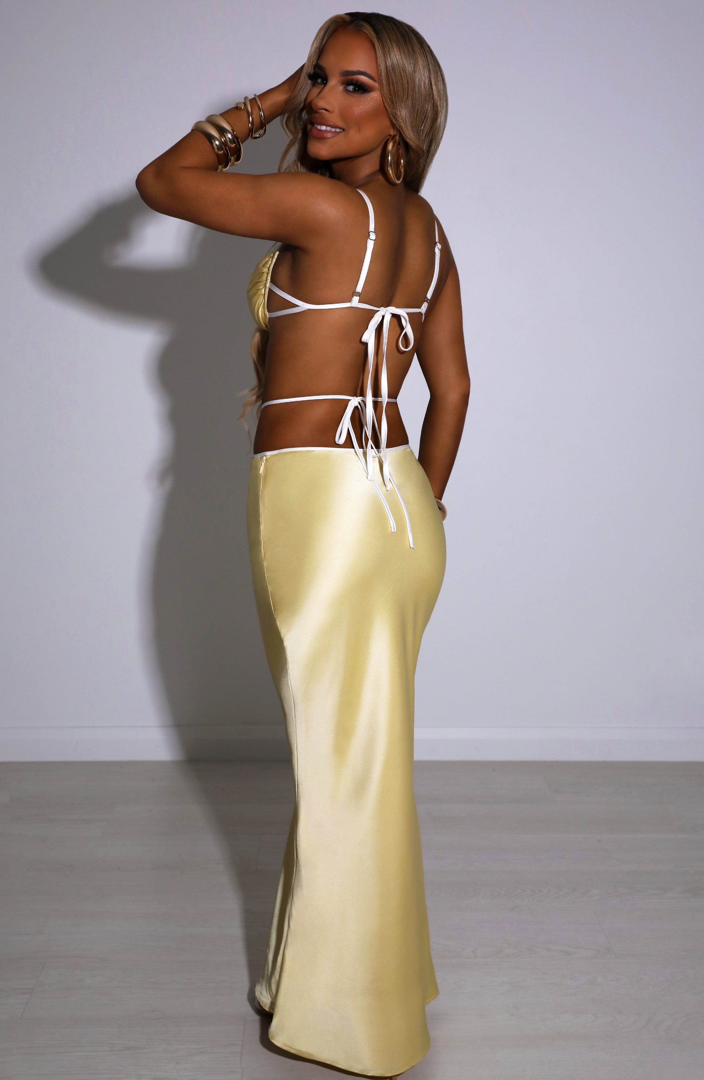 Jasmyn Maxi Skirt - Lemon Babyboo Fashion Premium Exclusive Design