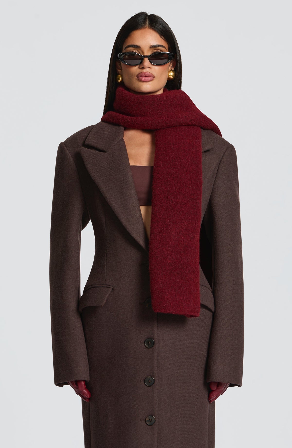 Jeanie Scarf - Burgundy Accessories ONE SIZE Babyboo Fashion Premium Exclusive Design