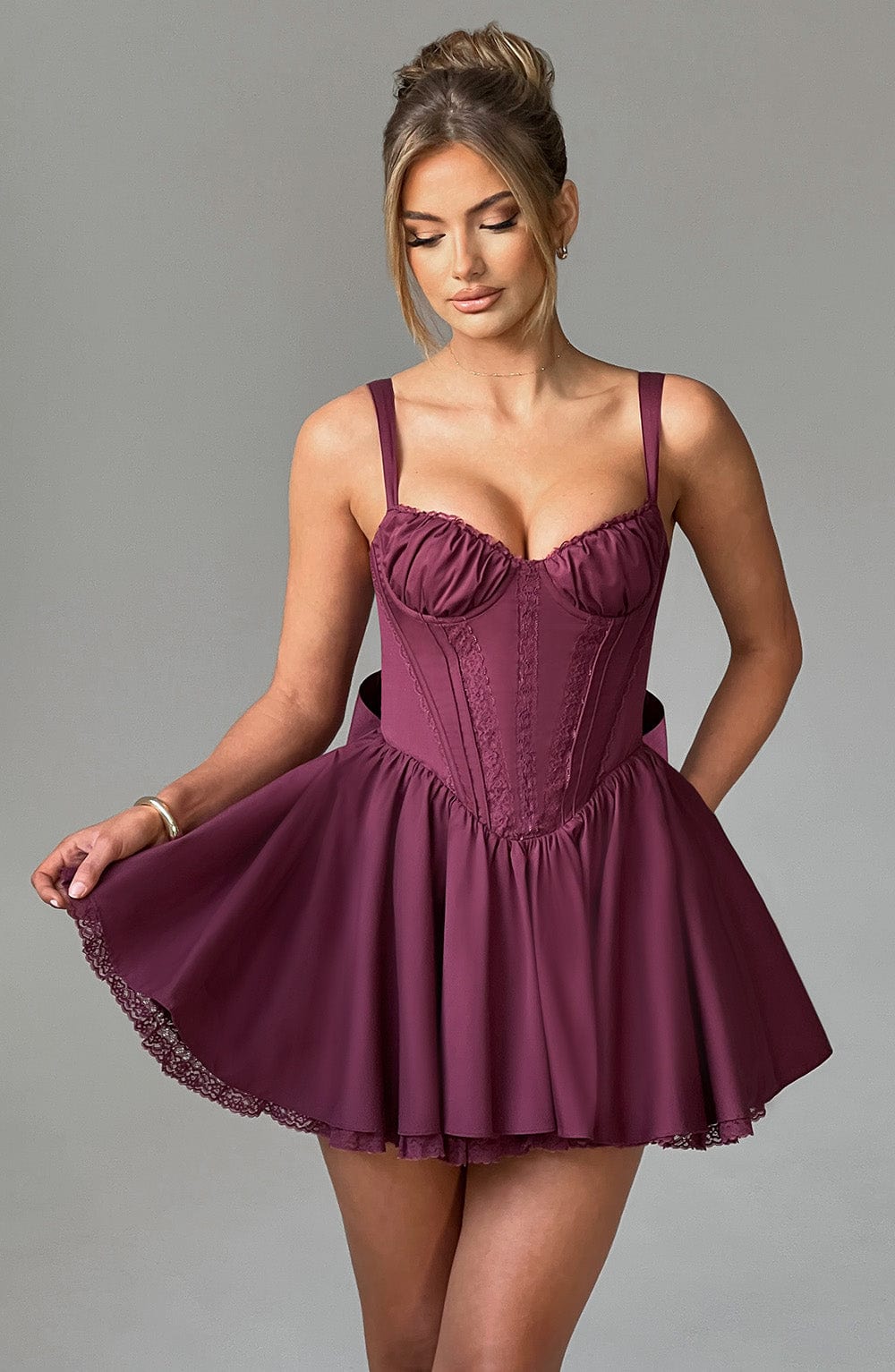 Josie Mini Dress - Cherry Lacquer Dress Babyboo Fashion Premium Exclusive Design