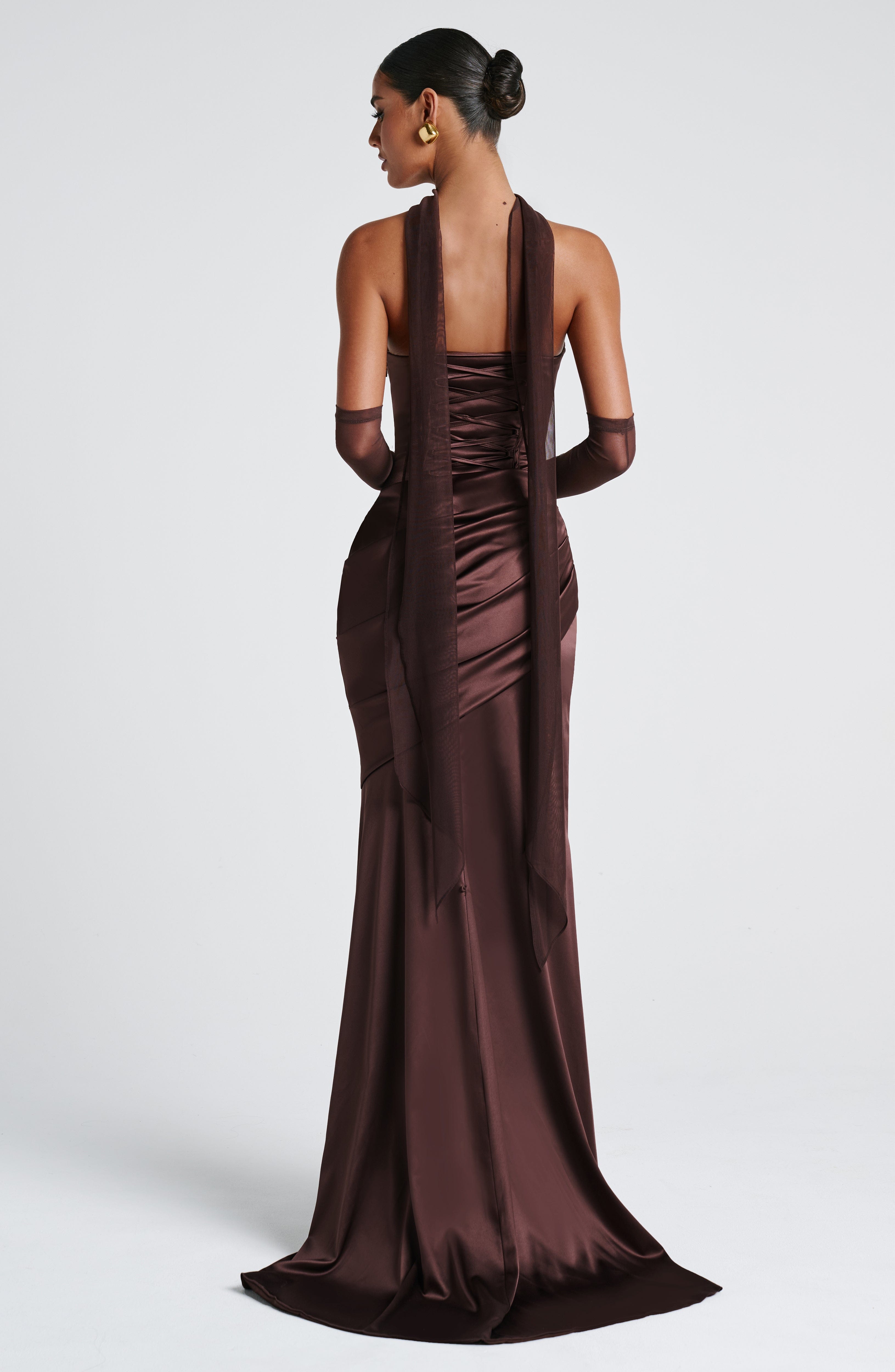 Kensington Maxi Dress - Plum Brown Dress Babyboo Fashion Premium Exclusive Design
