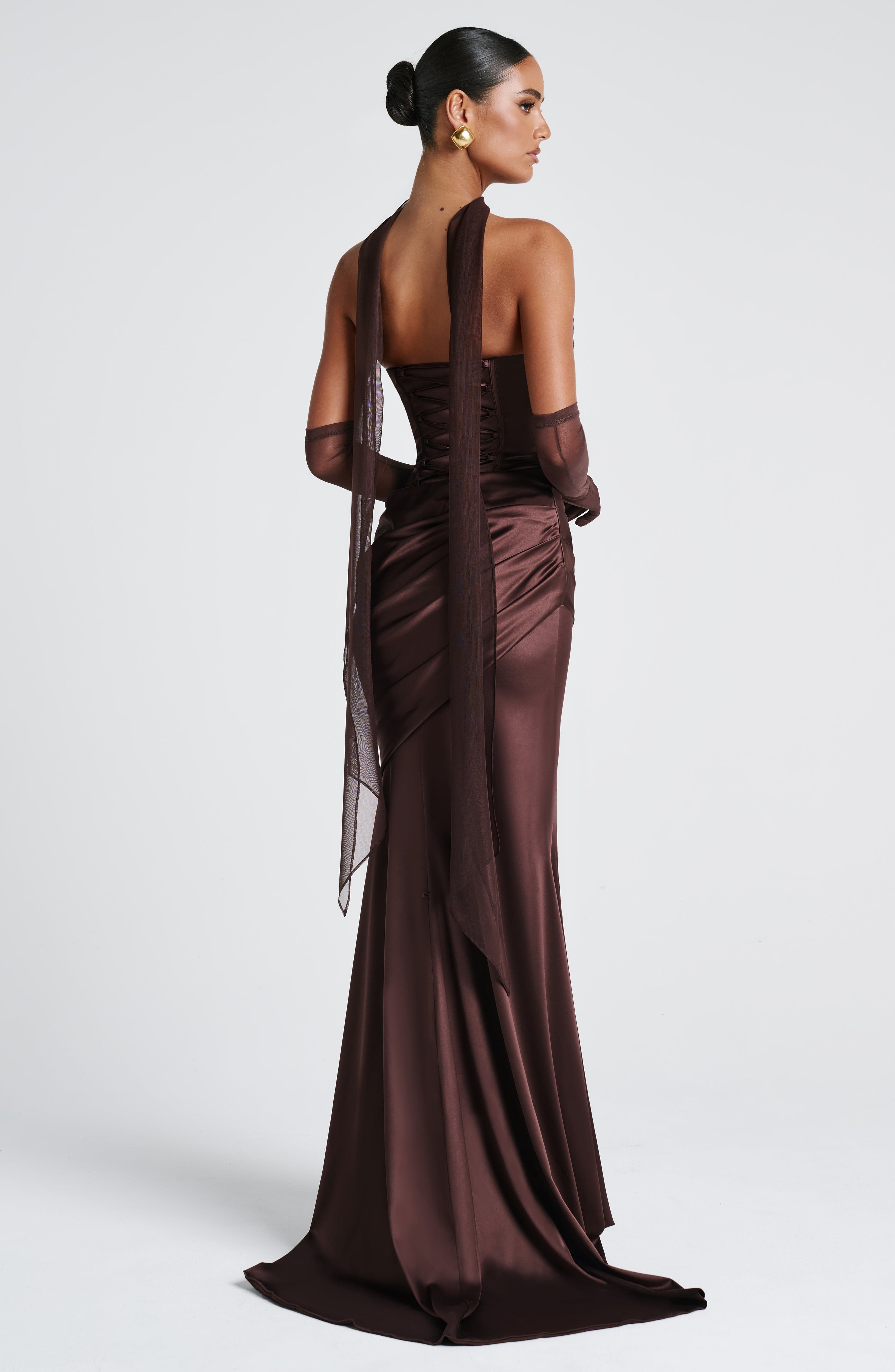 Kensington Maxi Dress - Plum Brown Dress Babyboo Fashion Premium Exclusive Design