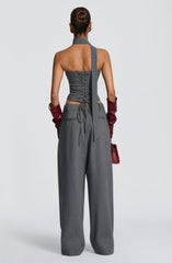 Kirsty Pants - Grey Marl Pants Babyboo Fashion Premium Exclusive Design