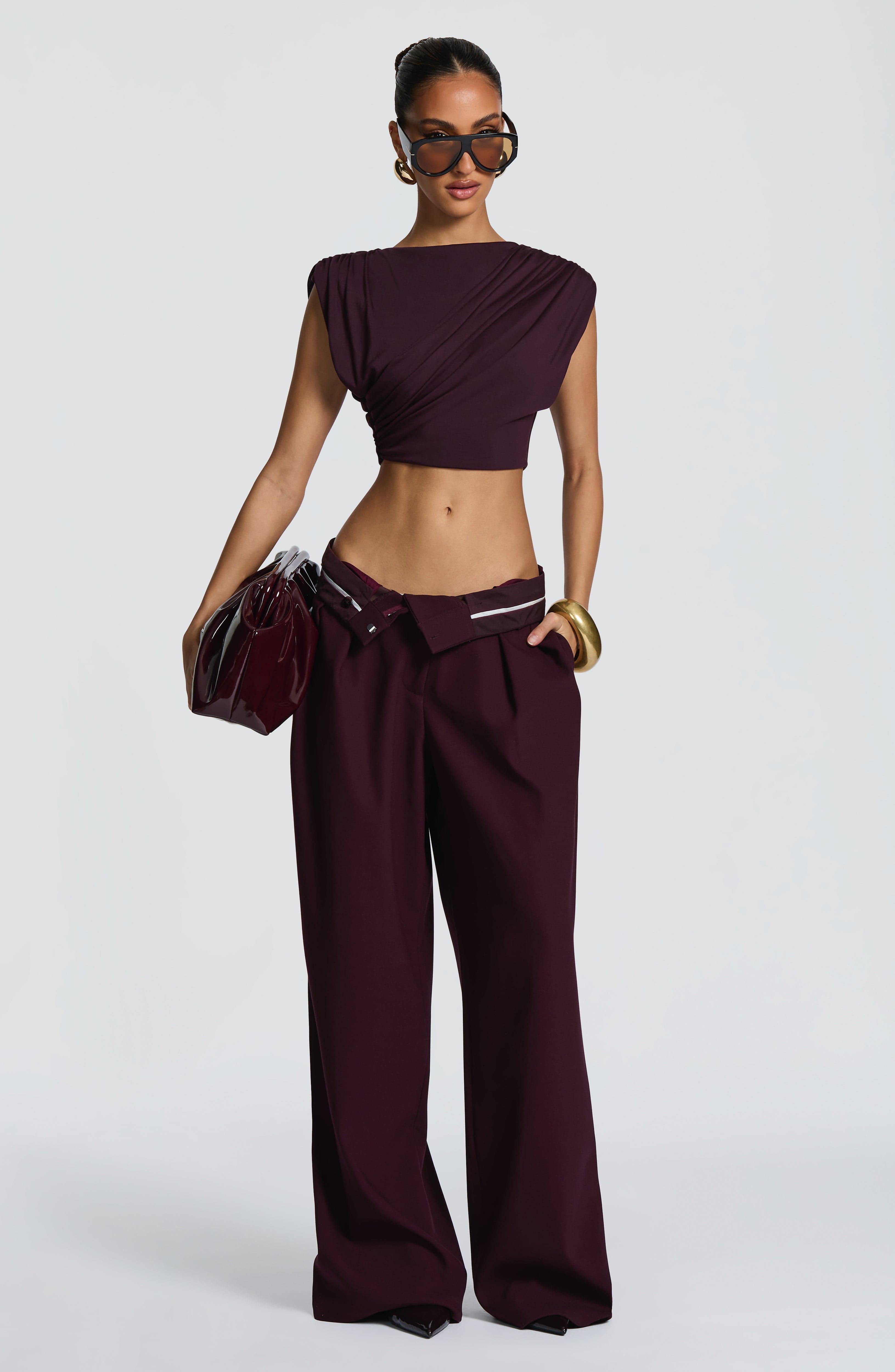 Kirsty Pants - Plum Pants Babyboo Fashion Premium Exclusive Design